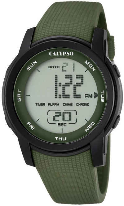 CALYPSO WATCHES Chronograph Color Splash, K5698/4, Armbanduhr, Quarzuhr, Herrenuhr, Datum, Digitalanzeige, Stoppfunktion