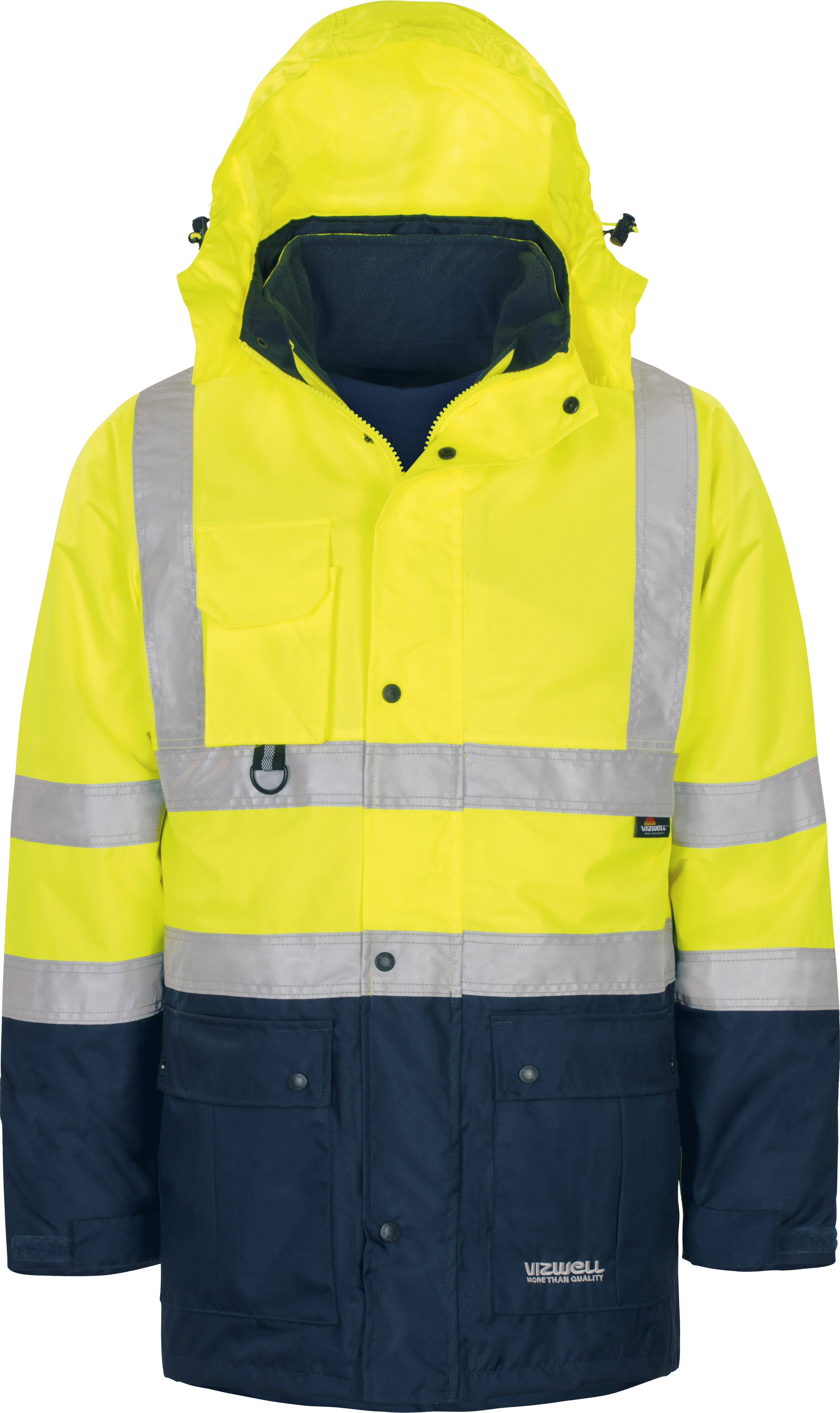 vizwell Funktionsparka 5 in1 Warnschutz Parka Arbeitsjacke Winterjacke mit günstig online kaufen