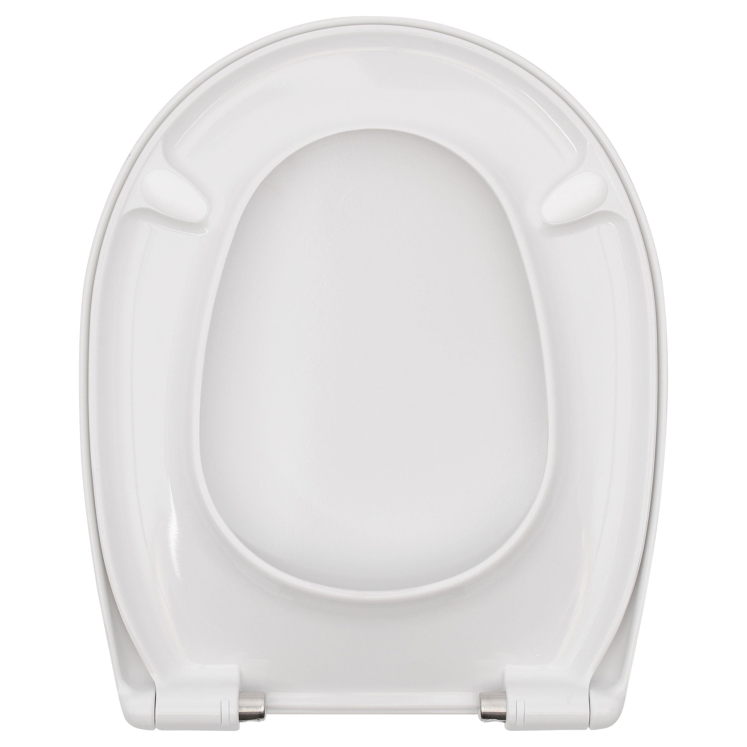 LUVETT WC-Sitz C100 mit Absenkautomatik, Duroplast Antibakteriell, Universelle O-Form (Komplett-Set, Inklusive 3 Befestigungsarten), mit Original SoftClose® Absenkautomatik, Duroplast