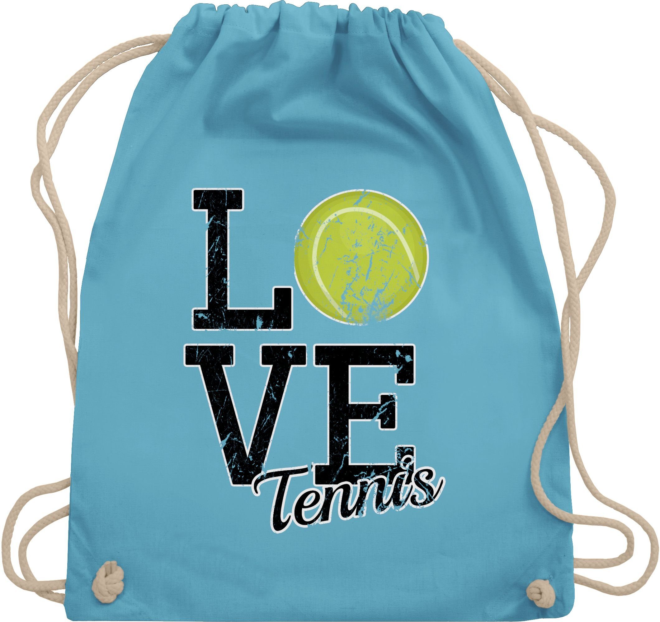 Shirtracer Turnbeutel Love Tennis, Tennis Zubehör