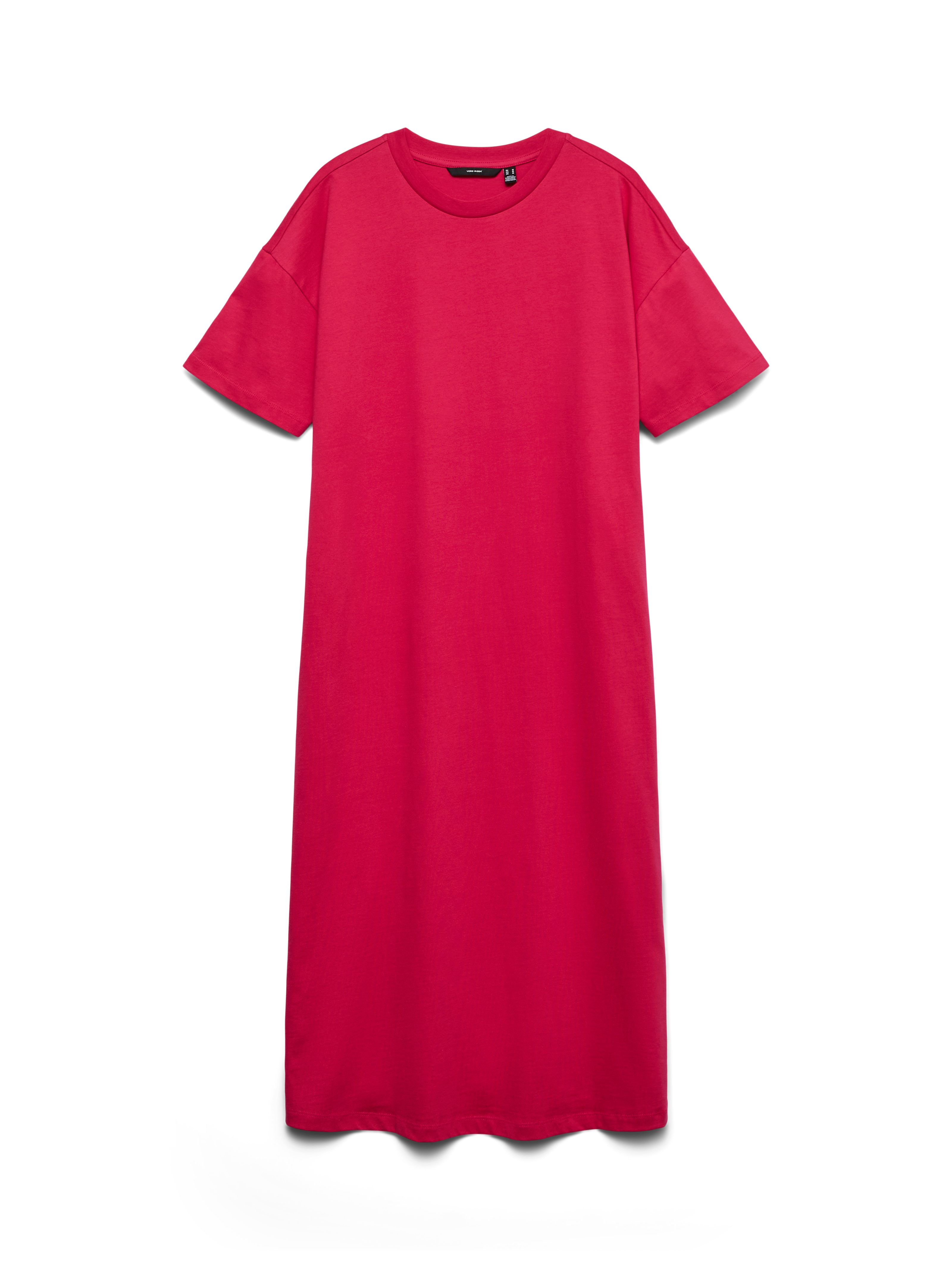 Vero Moda Shirtkleid VMMOLLY SS OVERSIZE CALF DRESS NOOS Baumwolle, regular fit