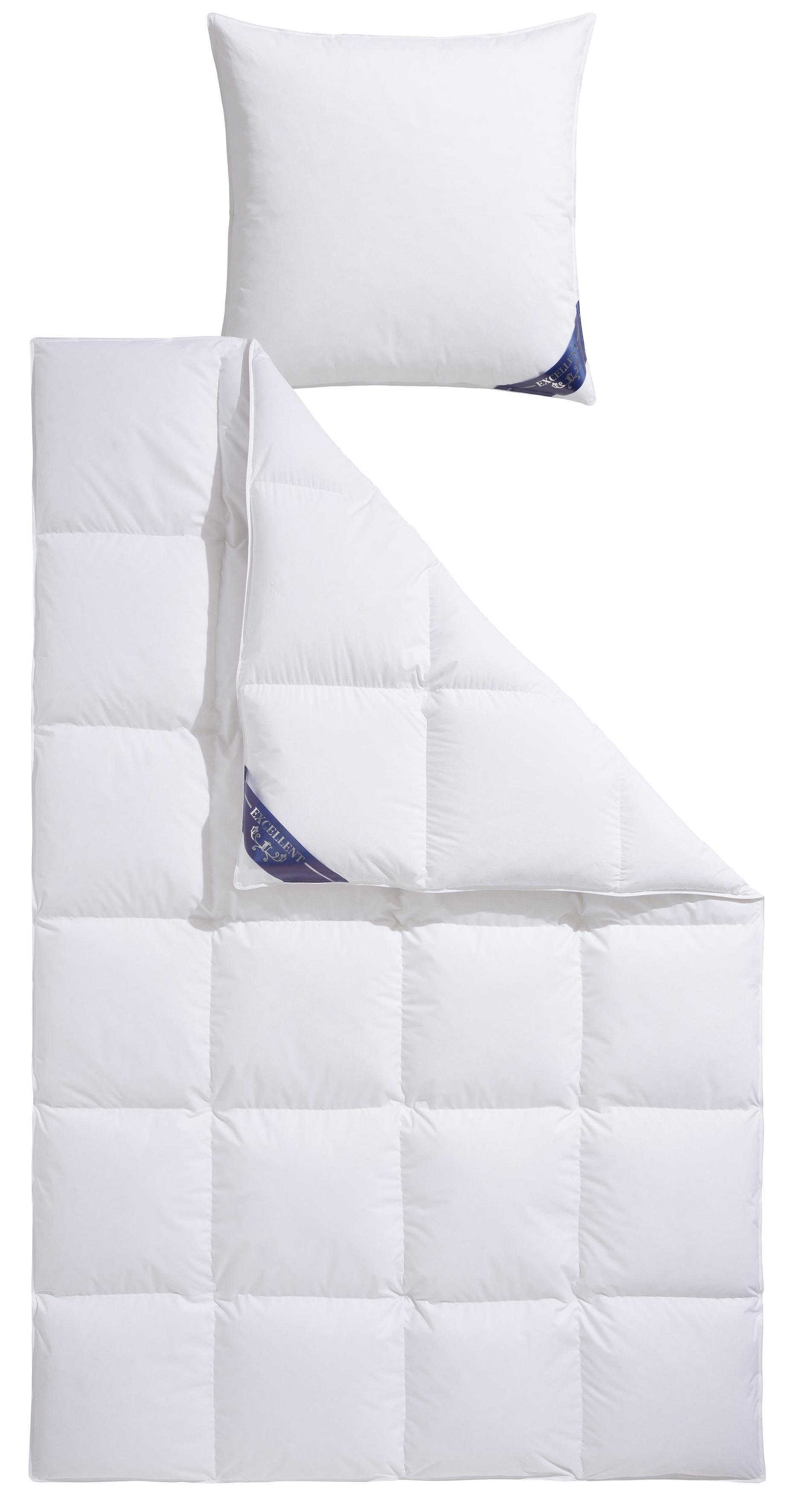 Excellent Daunenbettdecke + 3-Kammer-Kopfkissen Venedig, 2-tlg, günstig online kaufen