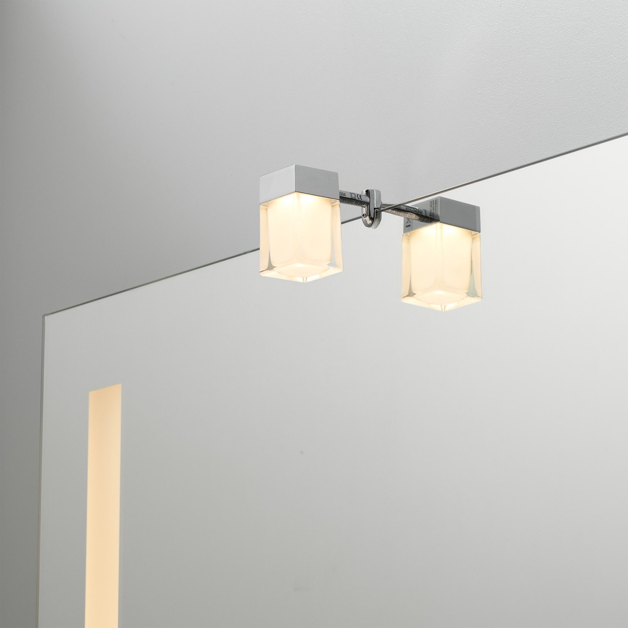 Loevschall Spiegelleuchte Cube LED Aufsatzleuchte, Spiegellampen Bad, LED f günstig online kaufen