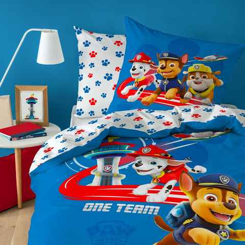 Kinderbettwäsche Bettwäsche Set Paw Patrol kuschelig warm 80 x 80 und 135 x 200 cm Flanell, CTI