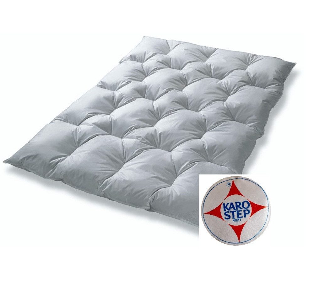 Sanders Kauffmann Daunenbettdecke Canada Karo Stepp Daunendecke Winterdecke, Füllung: Daunenmischung, weiche Einschütte, Klasse 1