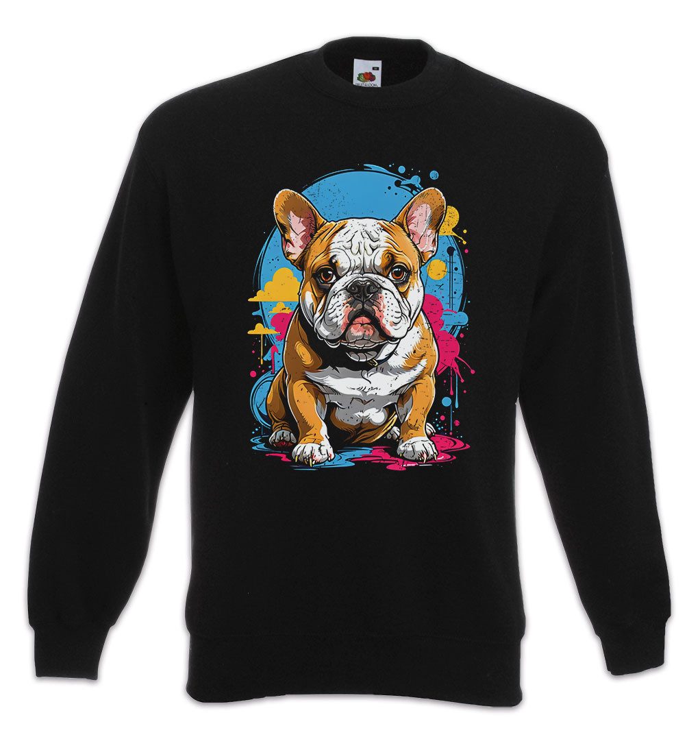 Sweatshirt Bulldog Art Sweatshirt Bulldogge British Dog Hund Bull Dogge American