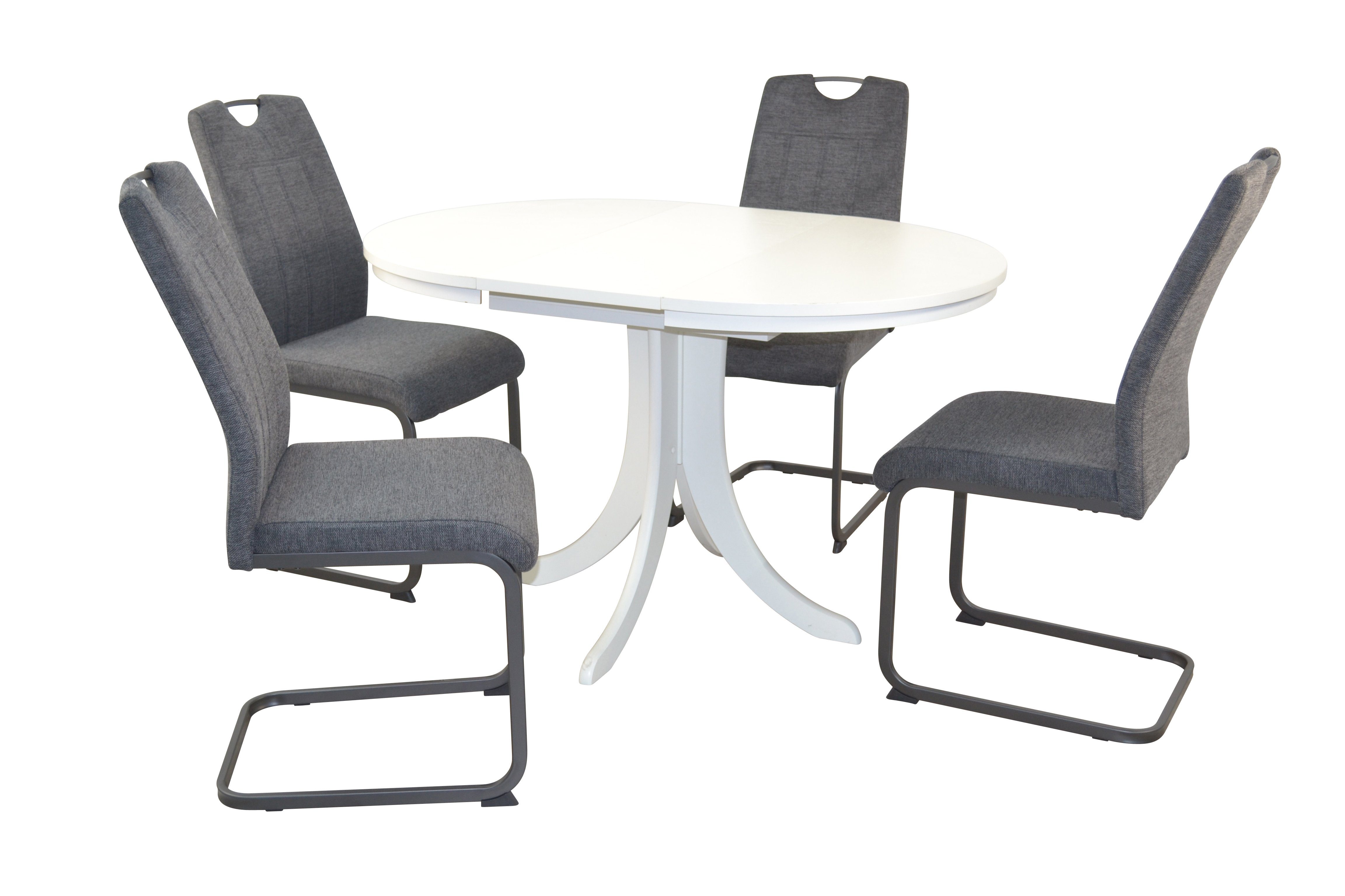 moebel-direkt-online Essgruppe 5teilige Tischgruppe bestehend aus einem Esstisch und 4 Stühlen, (Spar-Set, 5teilige Tischgruppe) anthrazit