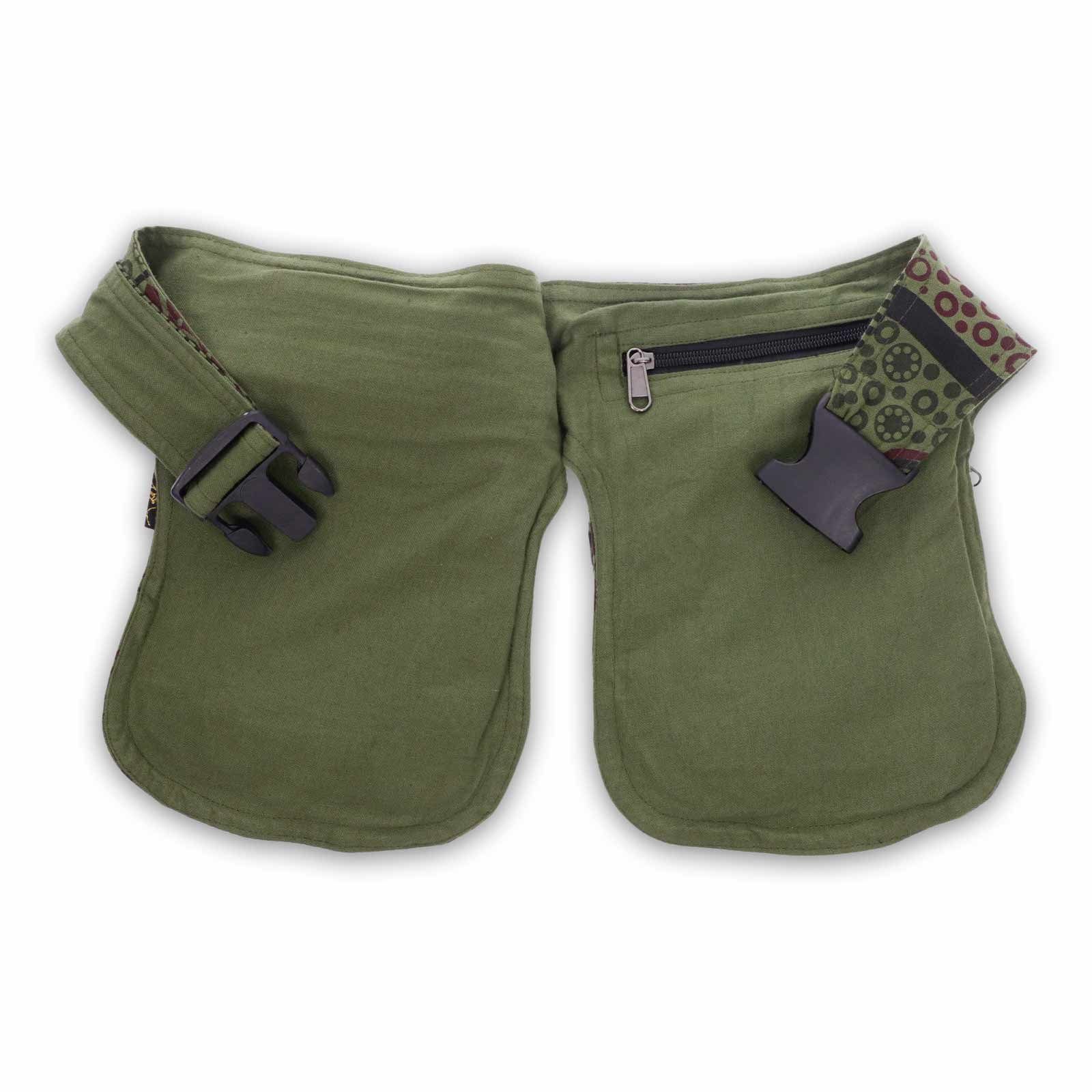 KUNST UND MAGIE Bauchtasche Doppel Bauchtasche Sidebag Gürteltasche Festival Hippie Hüfttasche