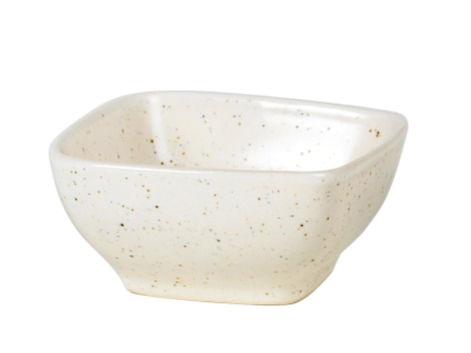 Broste Copenhagen Schale NORDIC VANILLA Schale 8 x 7,5 cm, Steinzeug, (Schüsseln & Schalen), Nordic Vanilla Schale 4eckig