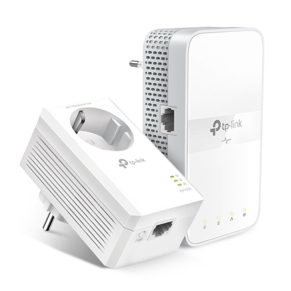 tp-link TL-WPA7617 KIT Netzwerk-Adapter, AC1200 AV1000 Gigabit WLAN Powerline Adapter Kit mit Steckdose