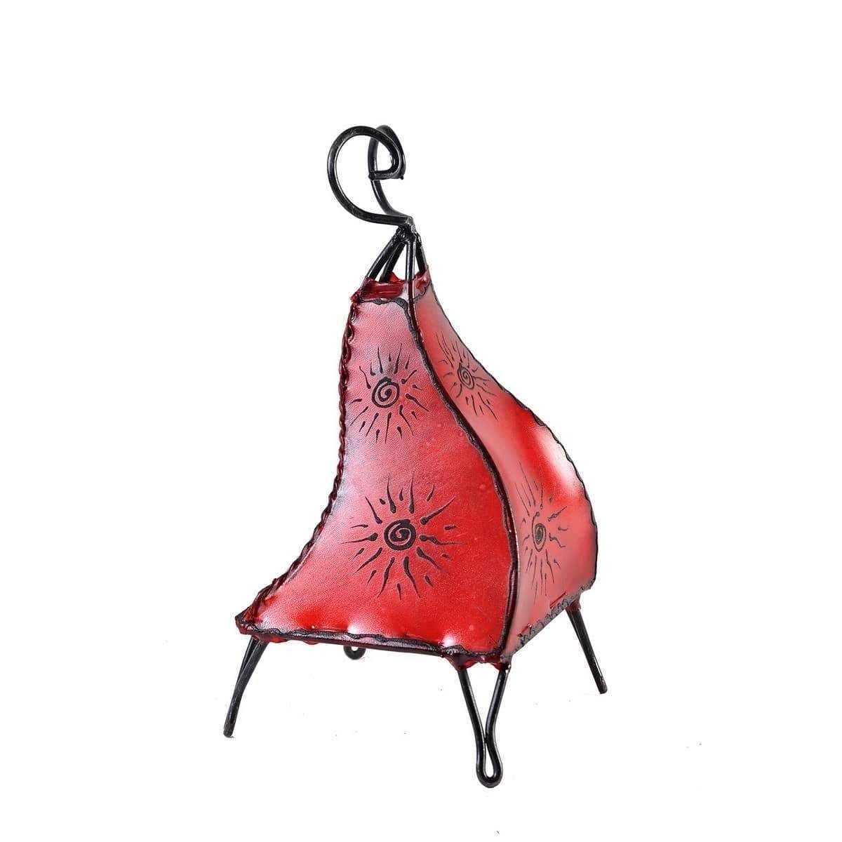 SIMANDRA Stehlampe Mellah Sonne 35-38 cm, Ambilight, ohne Leuchtmittel, Warmweiß, marokkanische Lederlampe