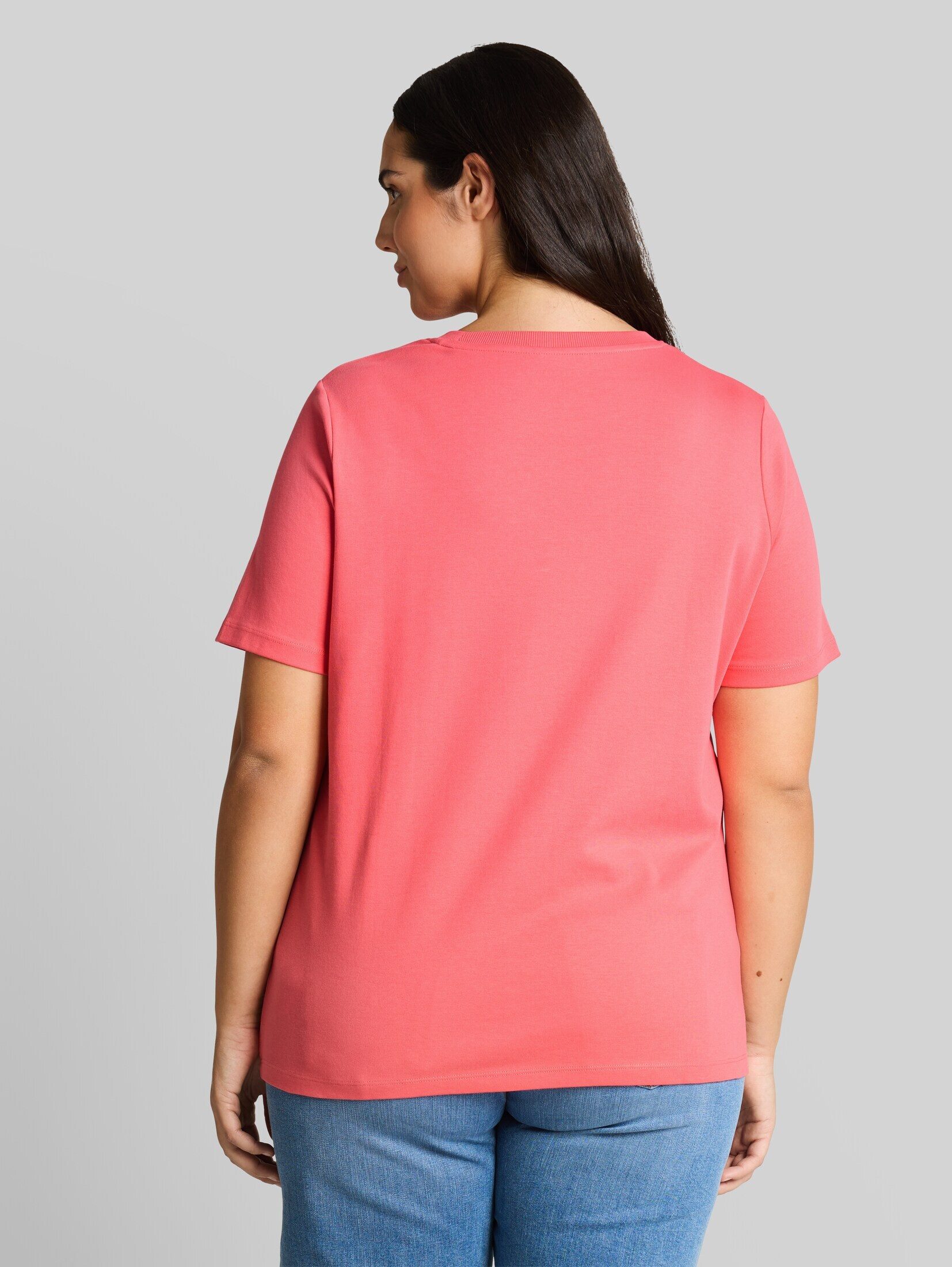 TOM TAILOR PLUS T-Shirt T-Shirt Plus Size - Basic T-Shirt aus Baumwolle