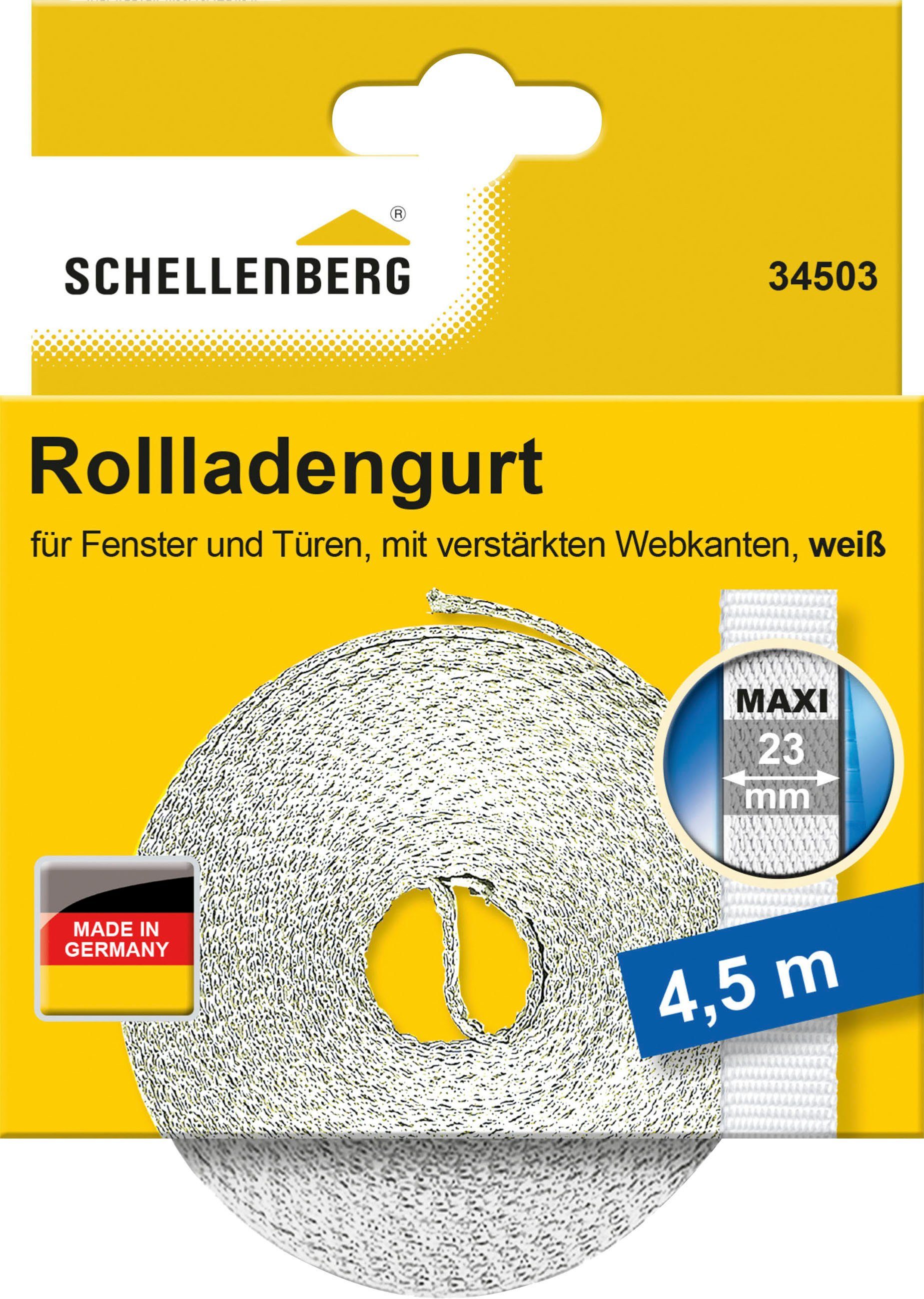 SCHELLENBERG Maxi Rollladengurt, zur Bedienung eines Rolladens mit Gurtwickler, 23 mm, 4,5 m Länge