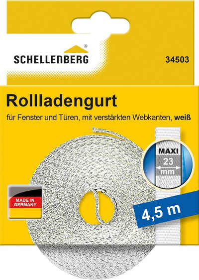 SCHELLENBERG Maxi Rollladengurt, zur Bedienung eines Rolladens mit Gurtwickler, 23 mm, 4,5 m Länge