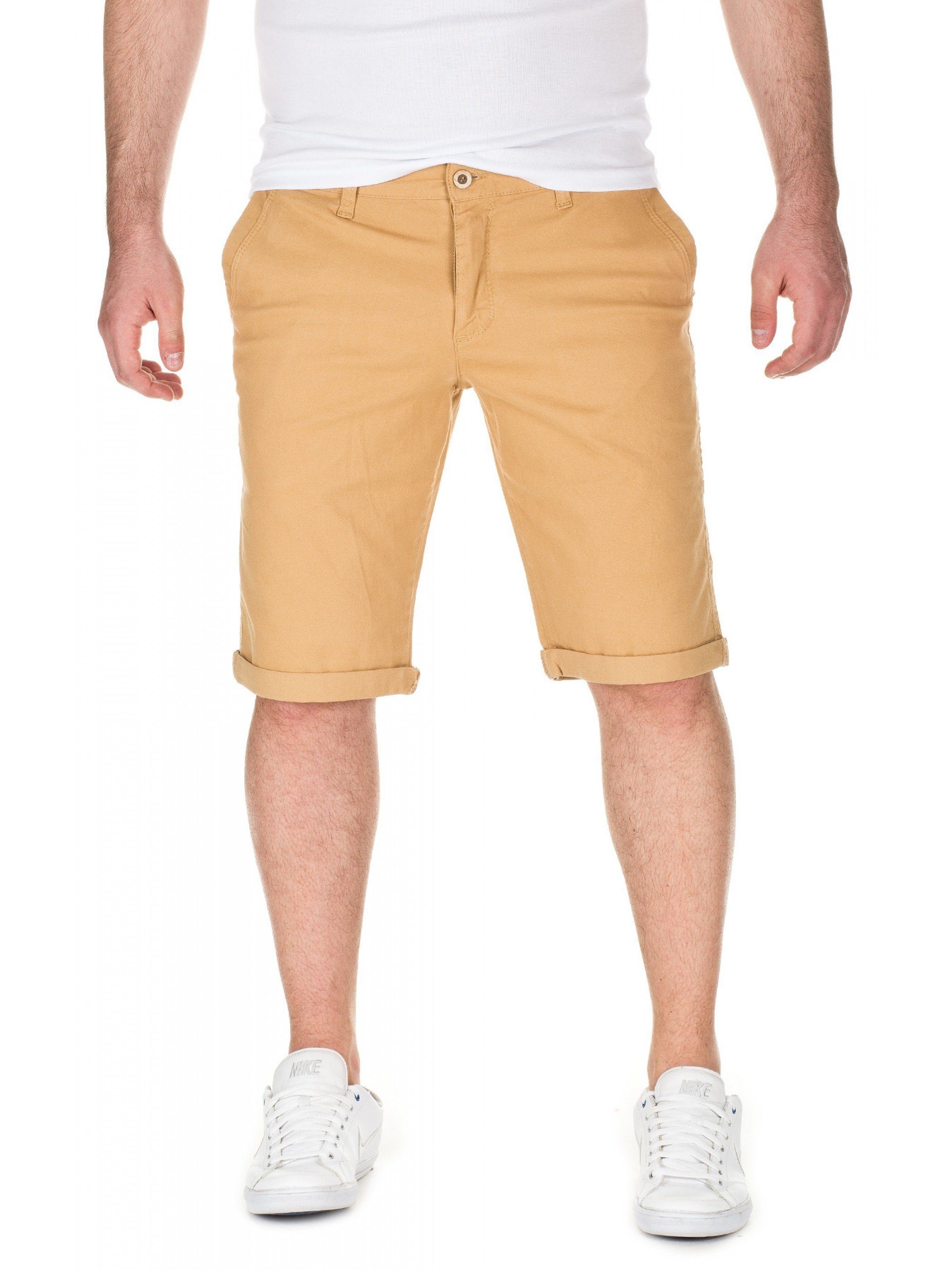 WOTEGA Shorts WOTEGA - Chino shorts Alex in Unifarbe Goldfarben (sand 14928)