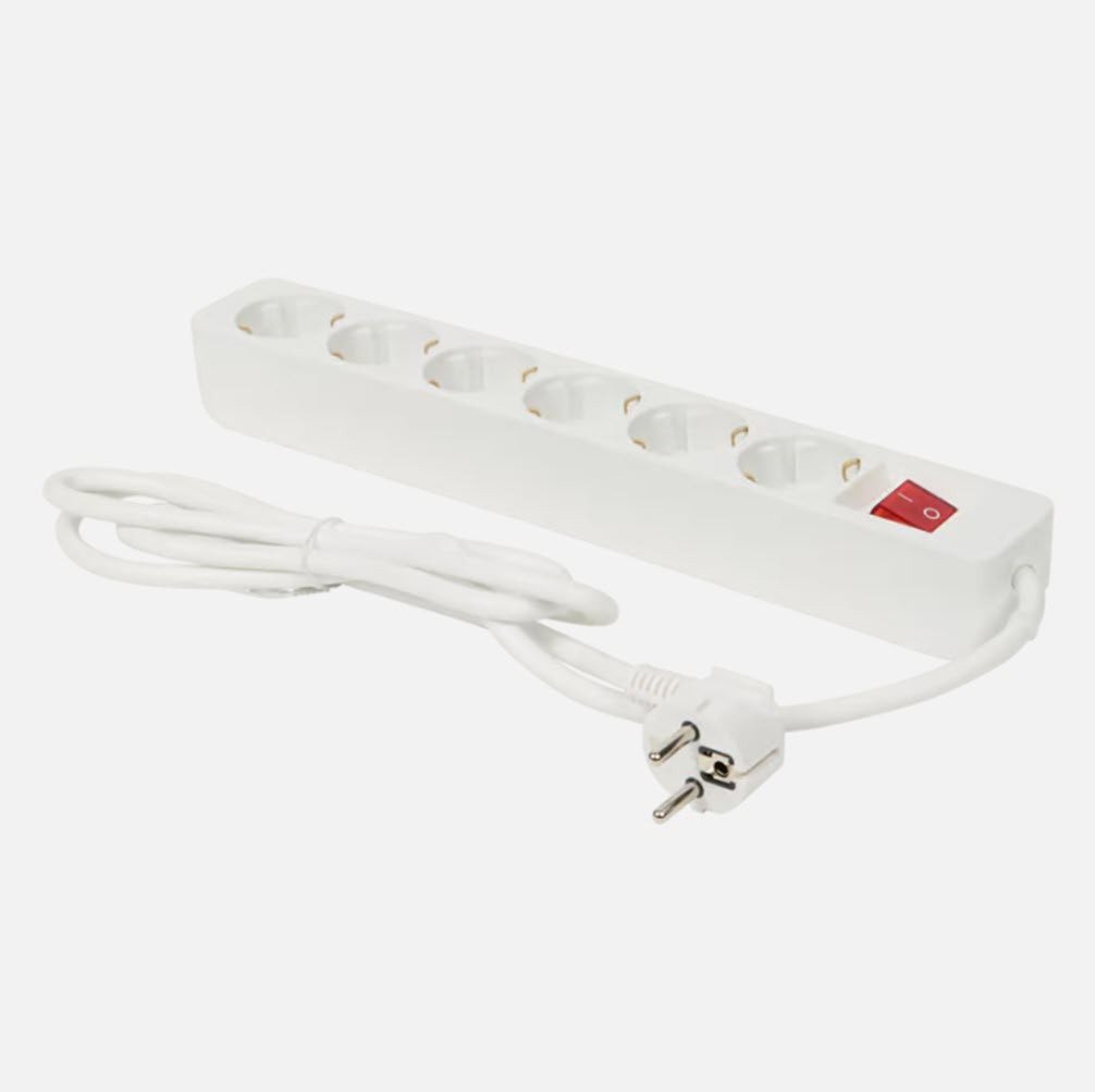 ZD Trading Pro-Max Steckdosenleiste und Schalter 6-fach Steckdosenleiste (Schalterbeleuchtung)