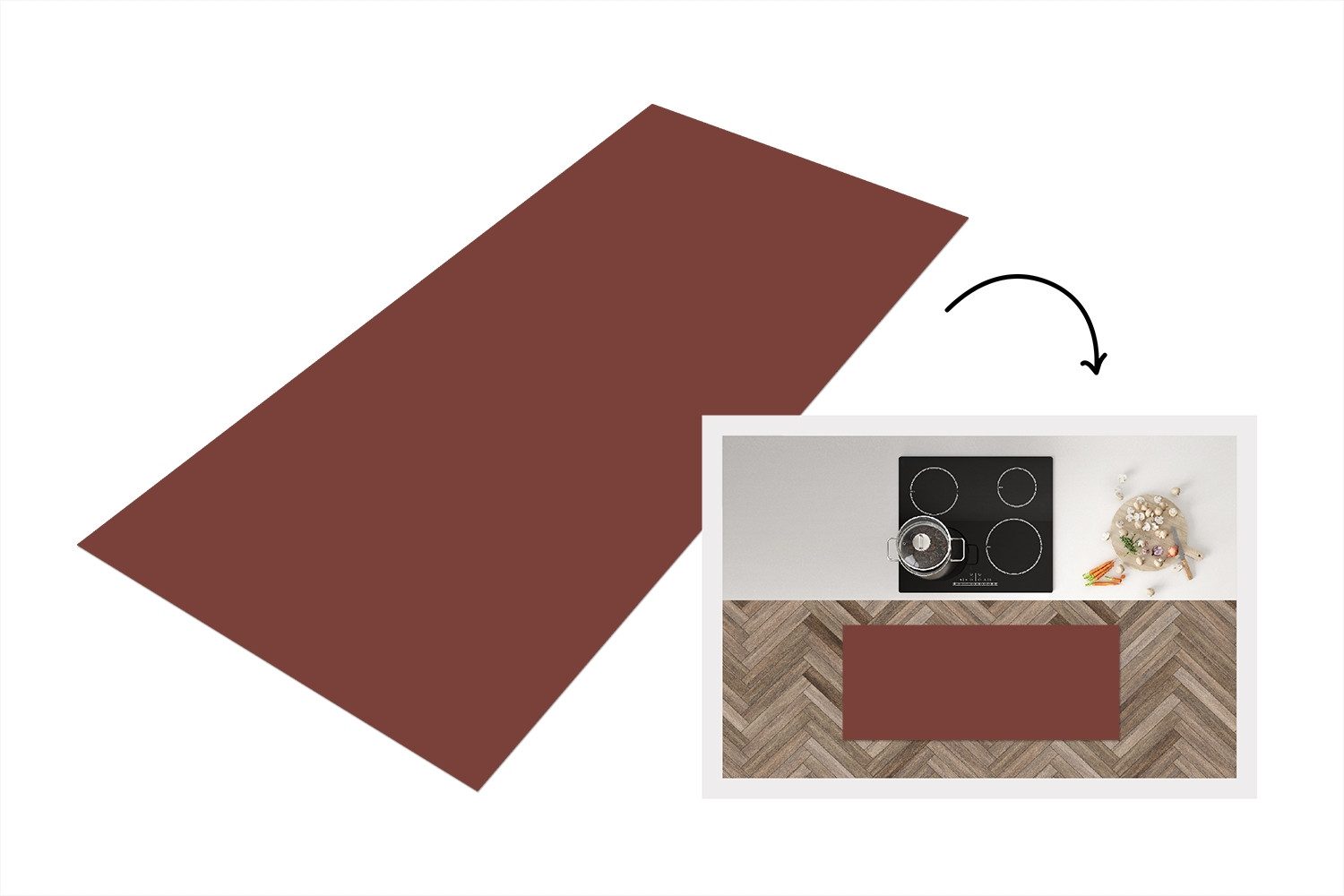MuchoWow Küchenläufer Palette - Rot - günstig online kaufen