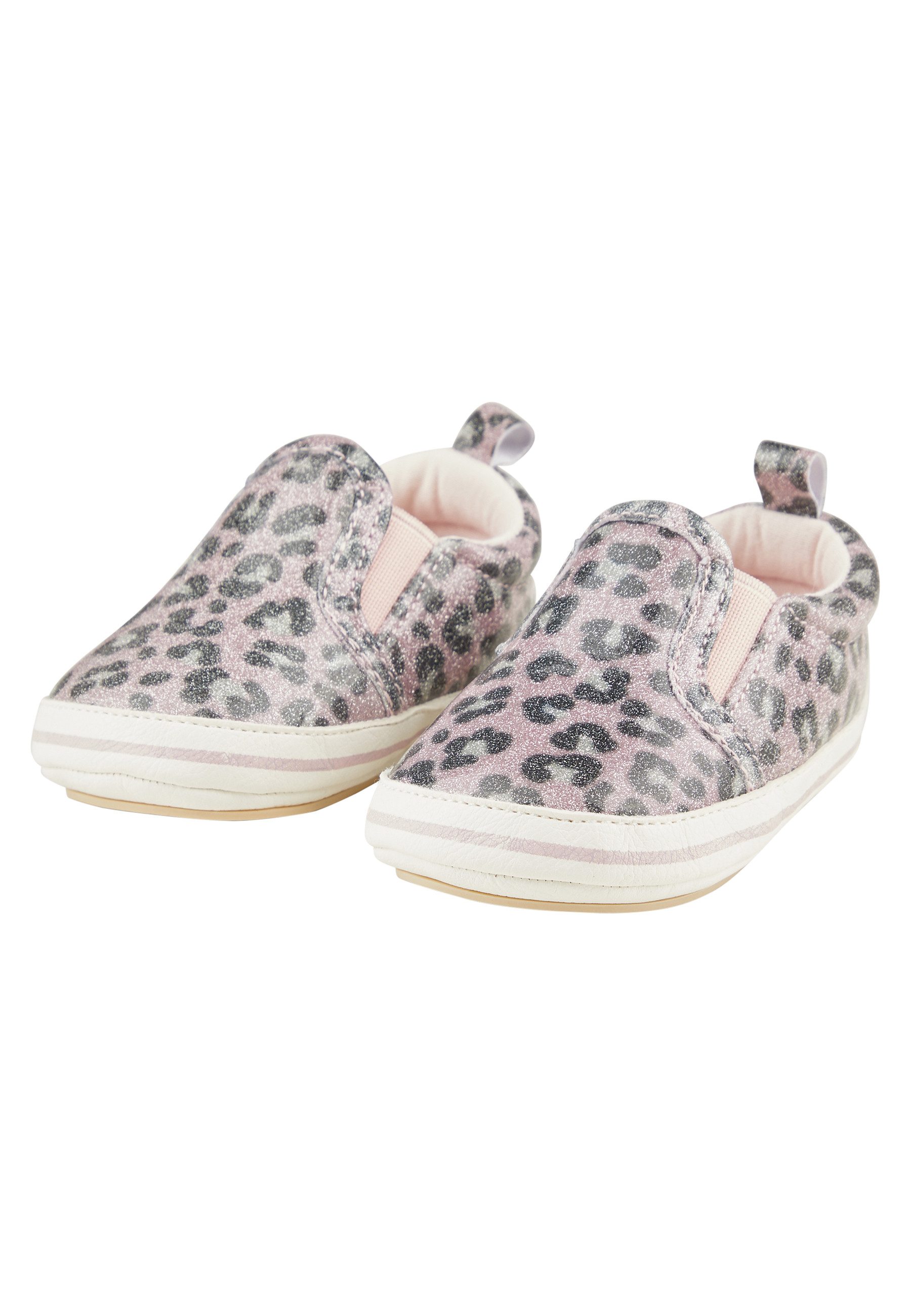 Sterntaler® Baby Schuhe Leomuster Krabbelschuh (1-tlg) Baby Schuhe aus Kunstleder mit Leodruck, Glitzer & Sternensohle