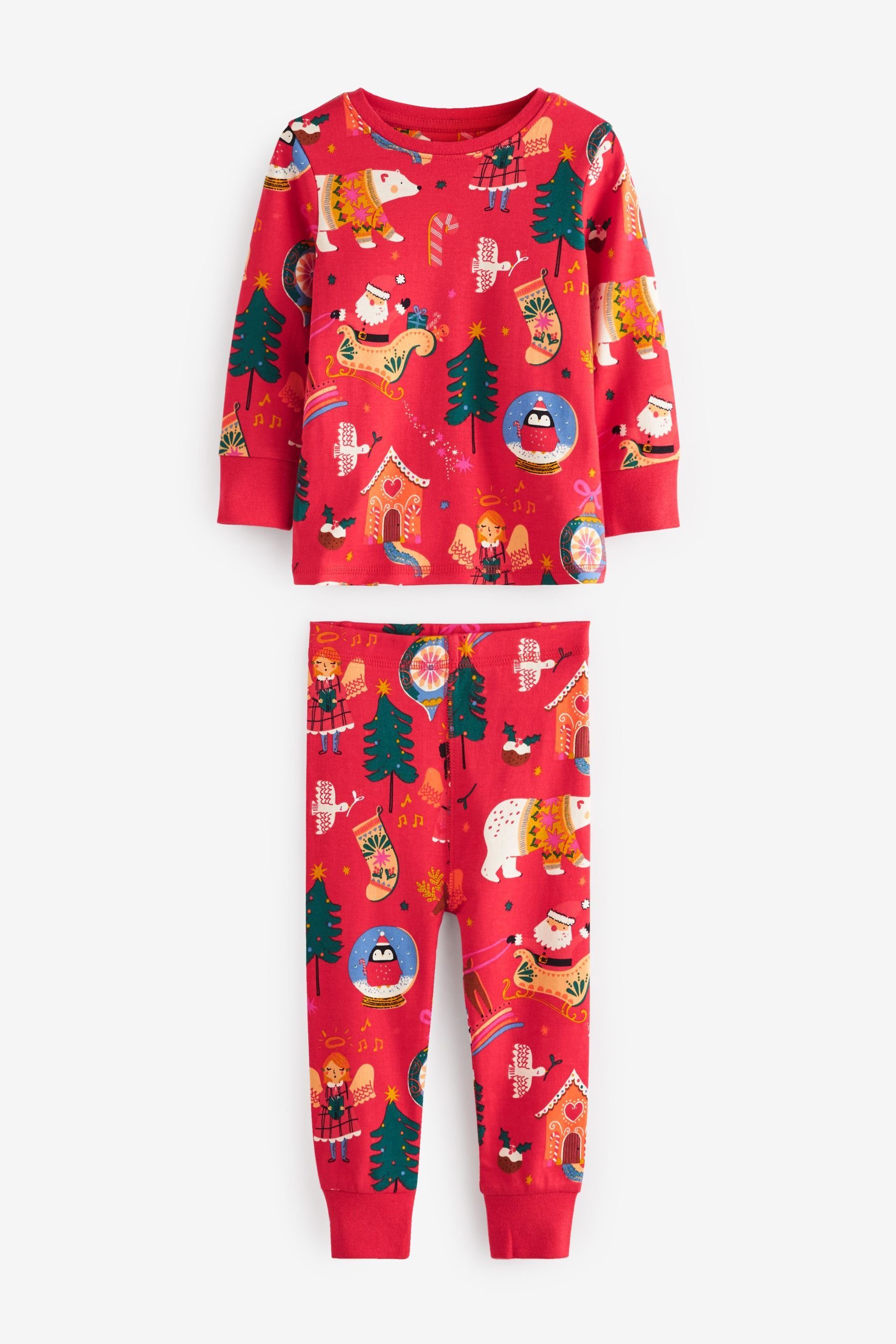 Red Weihnachtlicher Next Pyjama tlg) (2 Schlafanzug