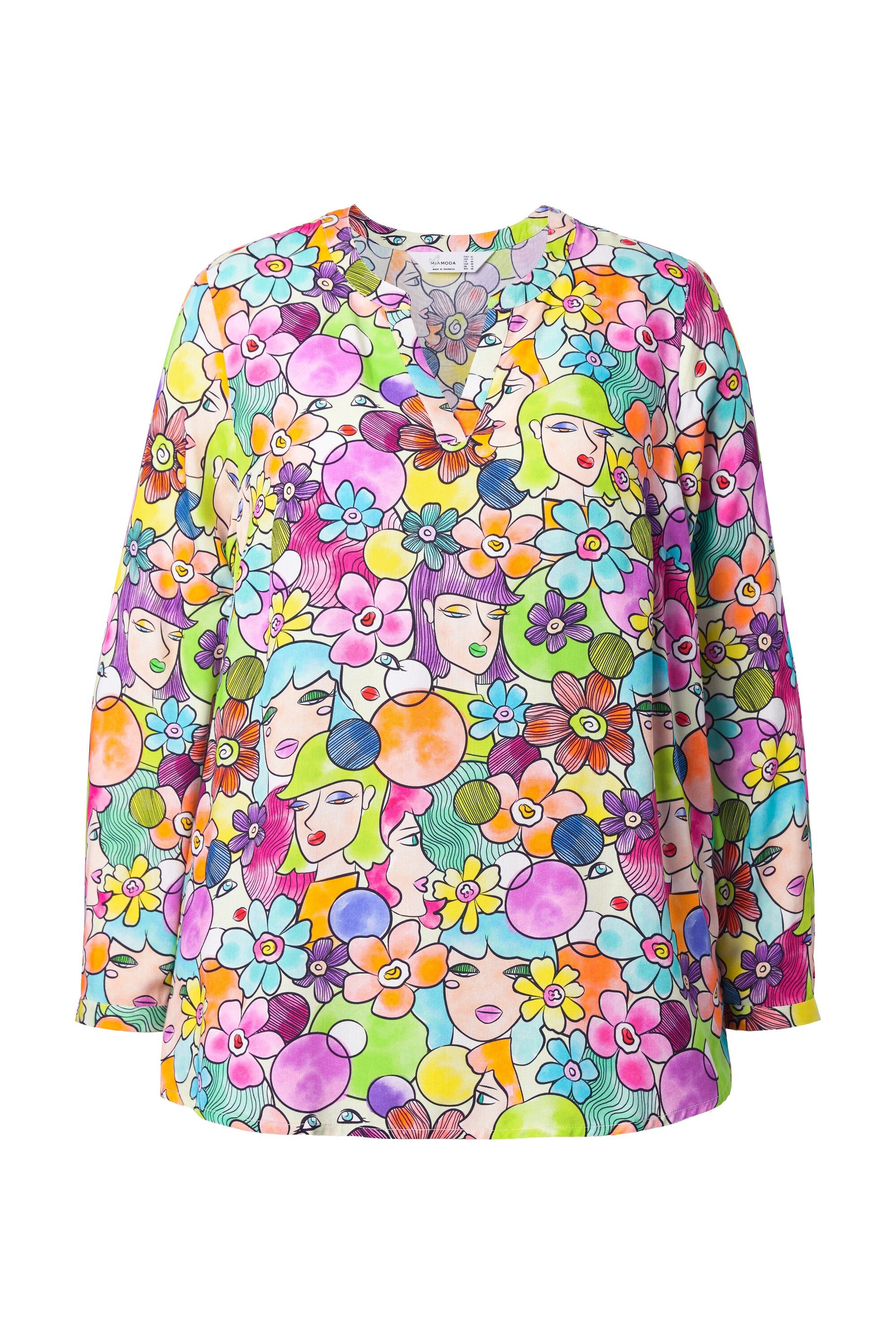 MIAMODA Longbluse Bluse Regular Fit Frauen-/Blumenmuster günstig online kaufen