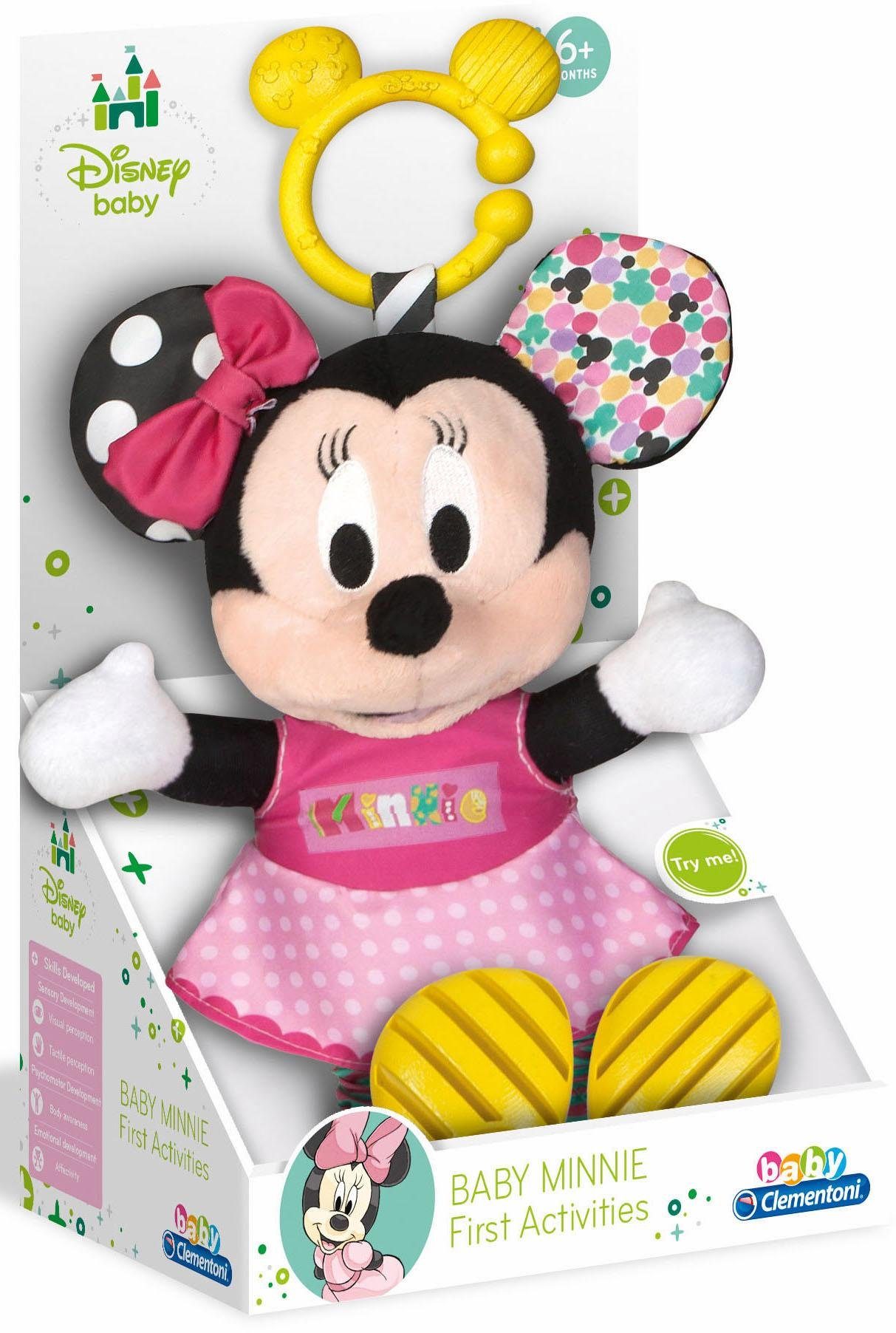 Clementoni® Plüschfigur Baby Clementoni, Disney Baby, Plüsch Minnie mit Beißring