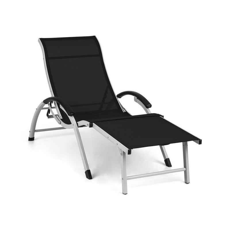 blumfeldt Gartenliege Sunnyvale Liegestuhl, verstellbare Rückenlehne und Fußstütze