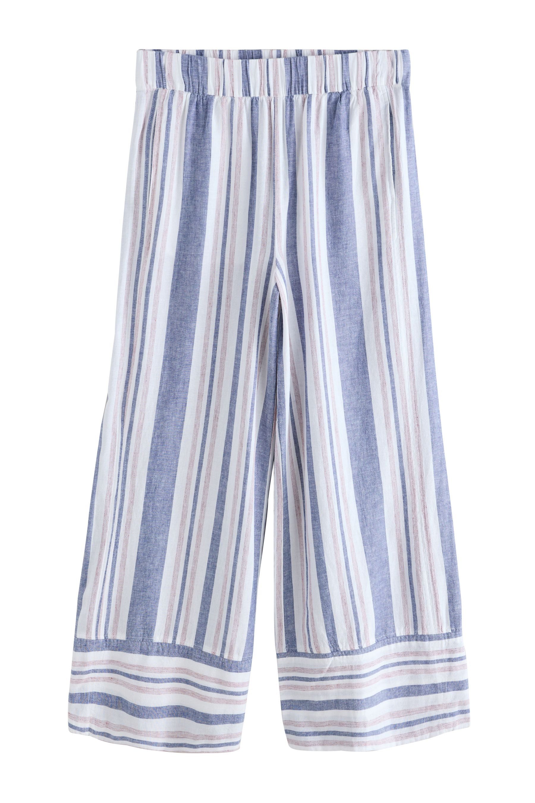 Next Palazzohose Hose aus Leinenmischung mit weitem Bein (1-tlg)