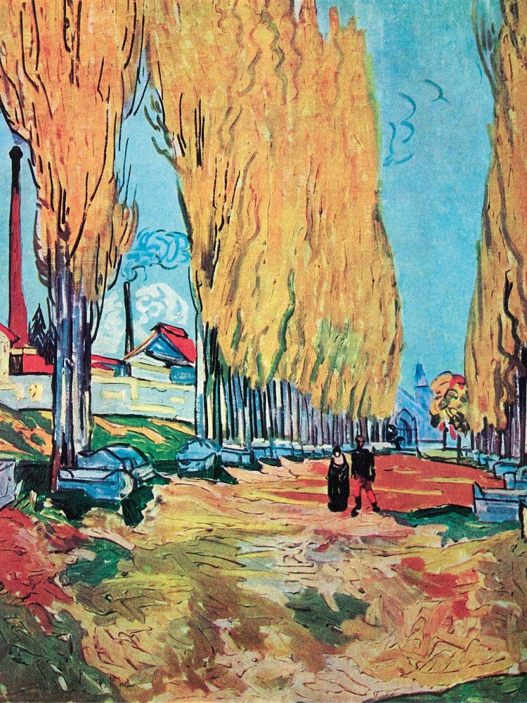Poster Vincent Van Gogh Kunstdruck Bild - Les Alyscamps, 1888 (80 x 60 cm)