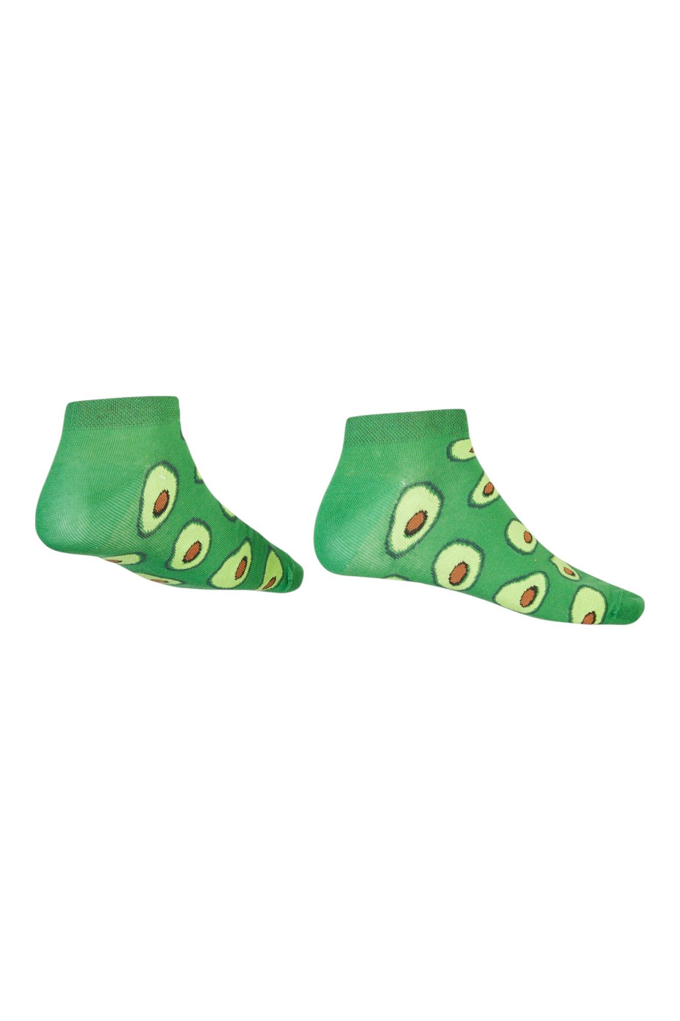 AbgeStrumpft Sneakersocken AbgeStrumpft Avocado Sneaker (1 Paar, 1-Paar, 1 Paar) lustiges Design