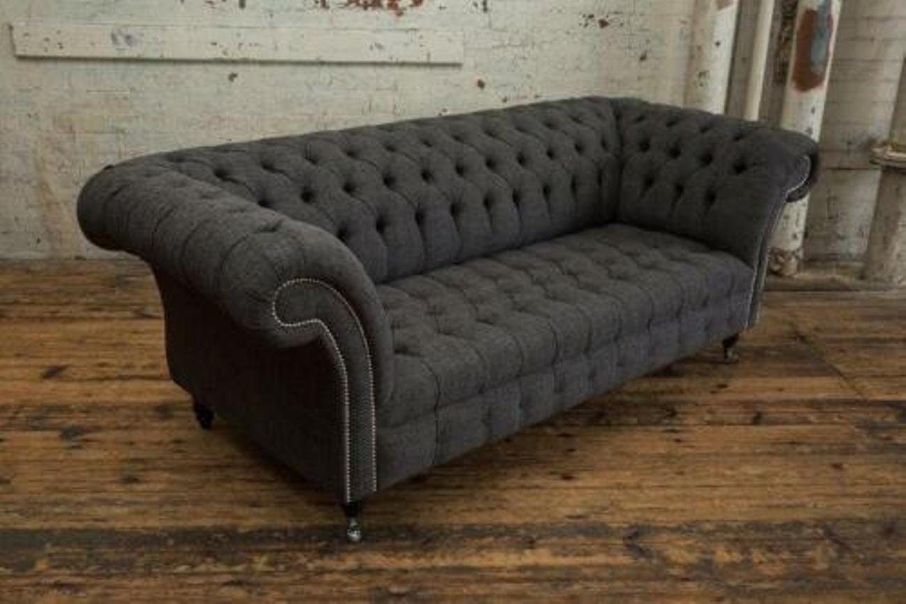 Made Sofas Chesterfield Europe Sofa Sitzer JVmoebel Textil Design in 3-Sitzer Sofa Stoffsofas, Polster 3