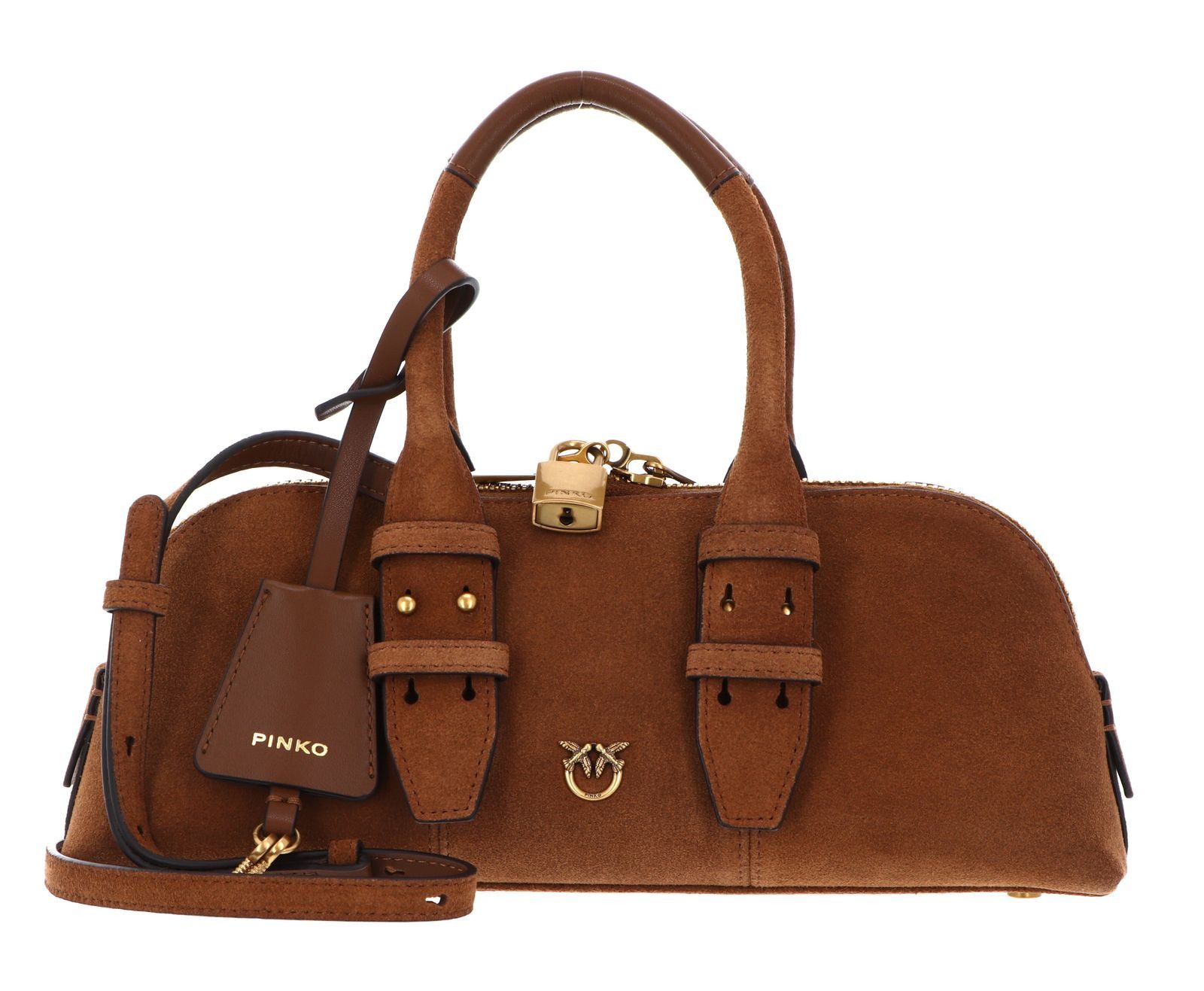 PINKO Handtasche Bowling Bag Horizontal Suede +