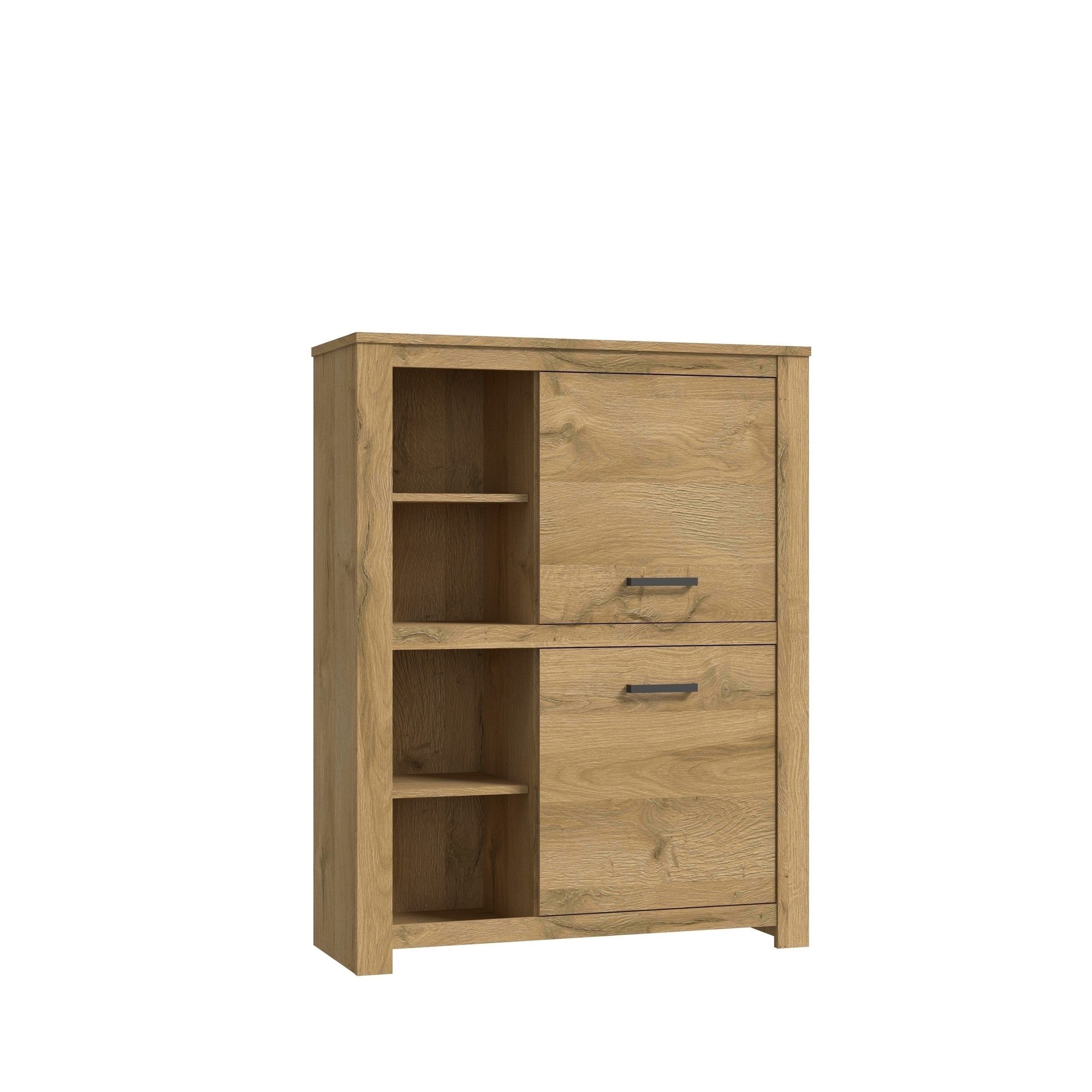 FORTE Highboard 2 Türen, Alteiche Dekor - 111,7x143,7x42,2cm (BxHxT)