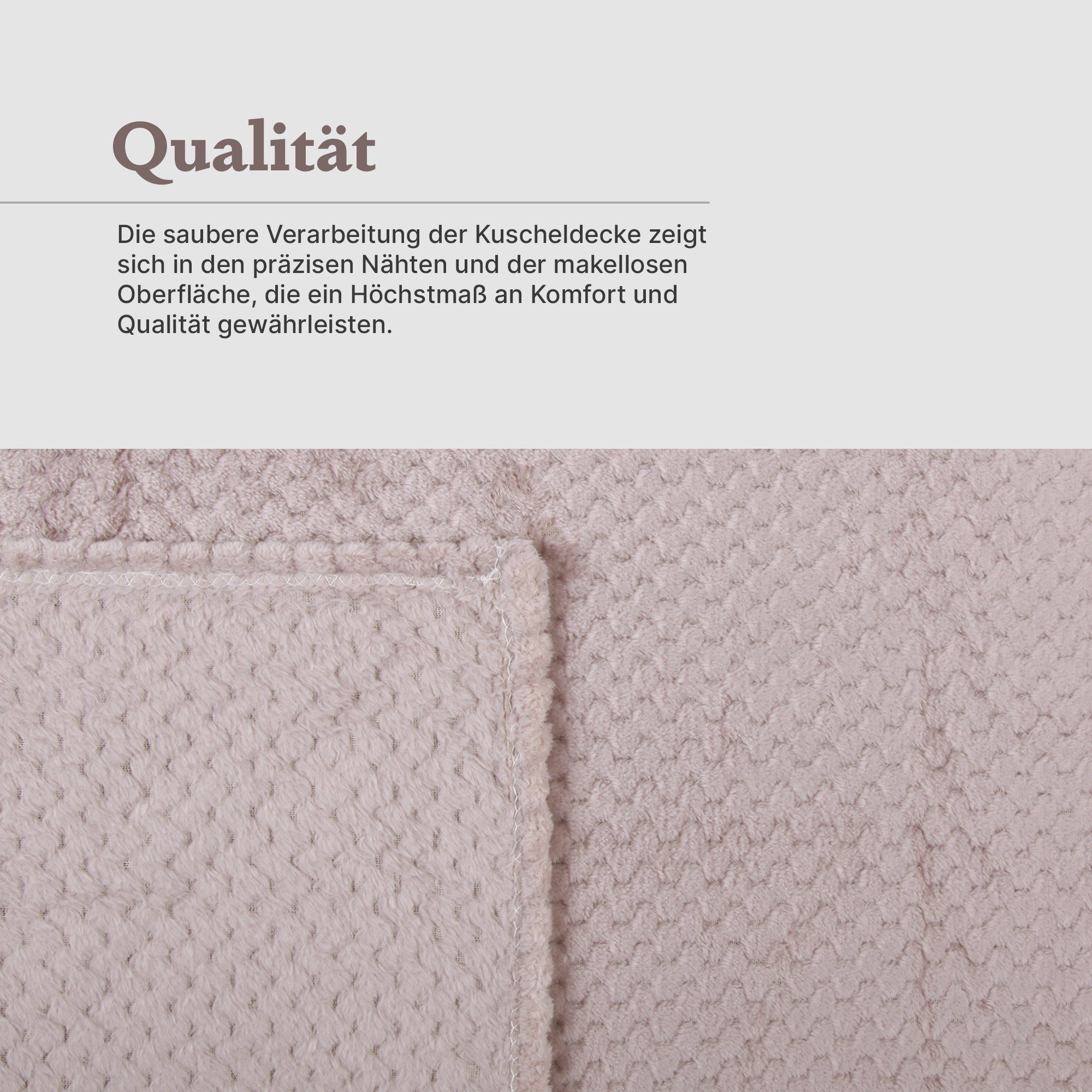 Wohndecke "Popcorn" mit Cashmere Soft-Touch 150x200 cm, Bestlivings, Mikrofaser, 300 g/m², pflegeleicht – Bild 3 von 5