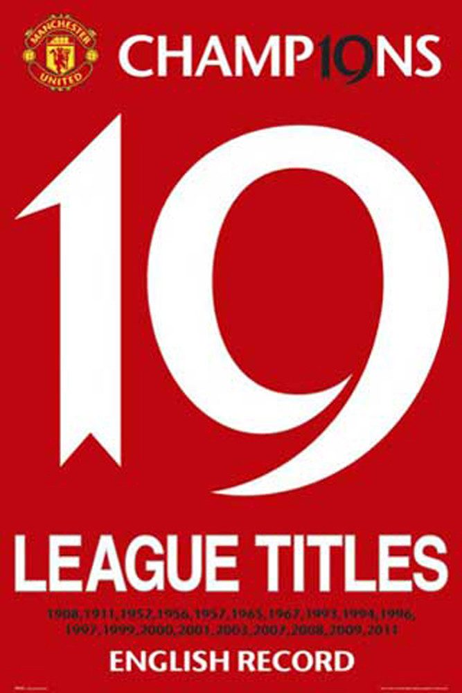 Poster Fußball - Poster - Manchester United - 19 Titel