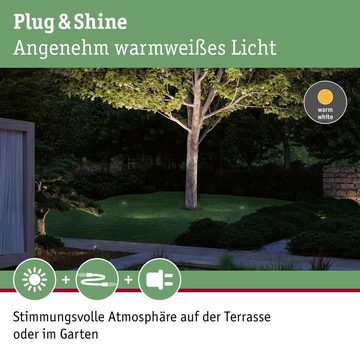 Paulmann LED Gartenstrahler Plug & Shine LED Strahler Radon in Grau 11W 1200lm IP65, keine Angabe, Leuchtmittel enthalten: Ja, fest verbaut, LED, warmweiss, Außenstrahler