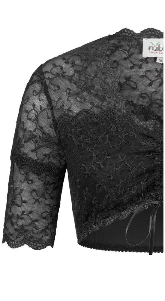 Nübler Dirndlbluse Dirndlbluse Kurzarm Nena in Schwarz von Nübler