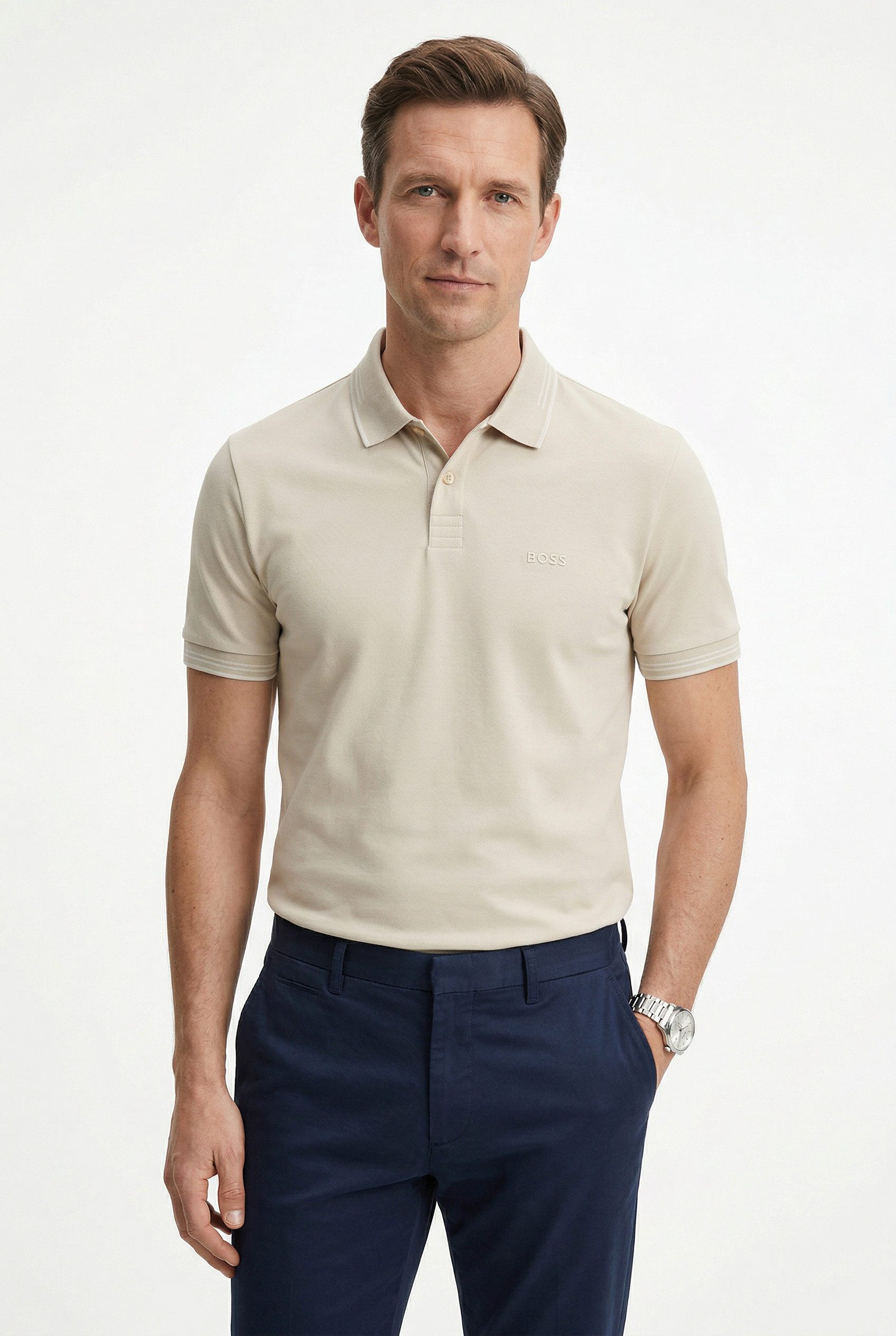 BOSS GREEN Poloshirt Paul Slim Fit Stretch-Baumwoll-Pique mit Polokragen