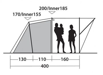 Outwell Tunnelzelt Sky 4, Personen: 4