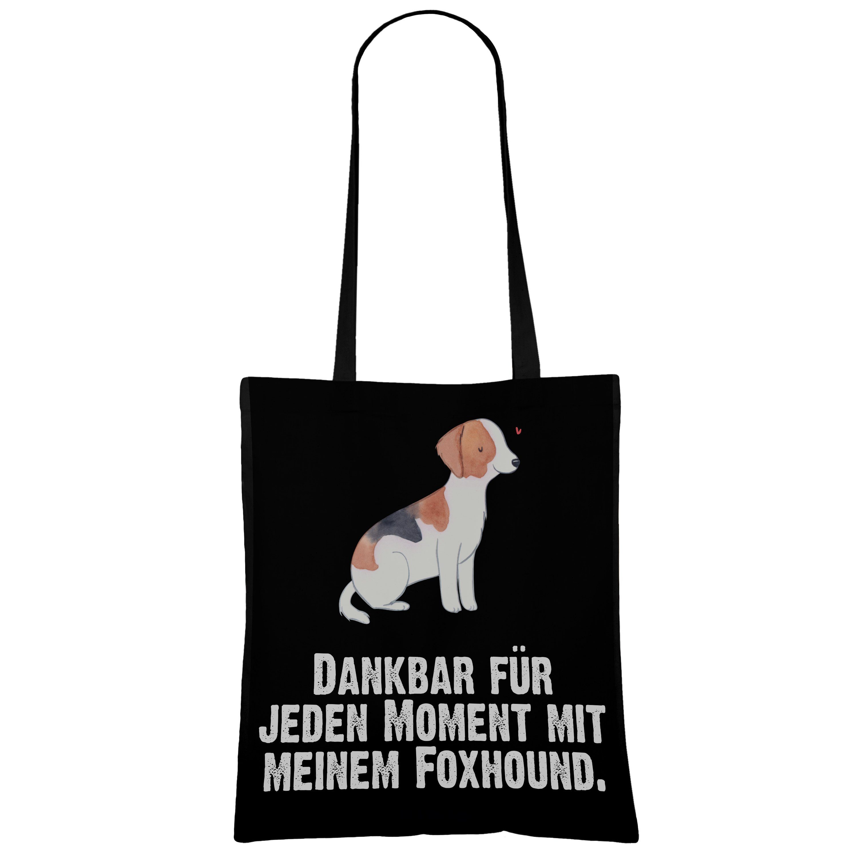 Mrs. Tragetasche - Laufhund, Stoffbeut Moment Tierfreund, Geschenk, - (1-tlg) Mr. Schwarz Foxhound & Panda