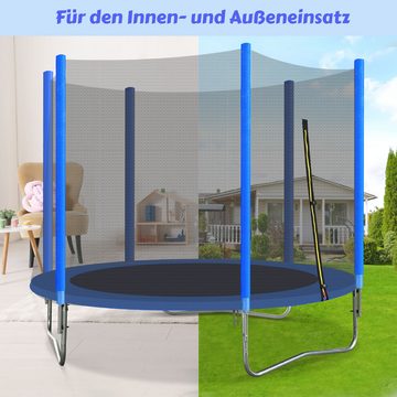 EXTSUD Kindertrampolin Kindertrampolin,8ft verzinktem Stahl Runde Garten Trampolin, blau, Ø 245 cm