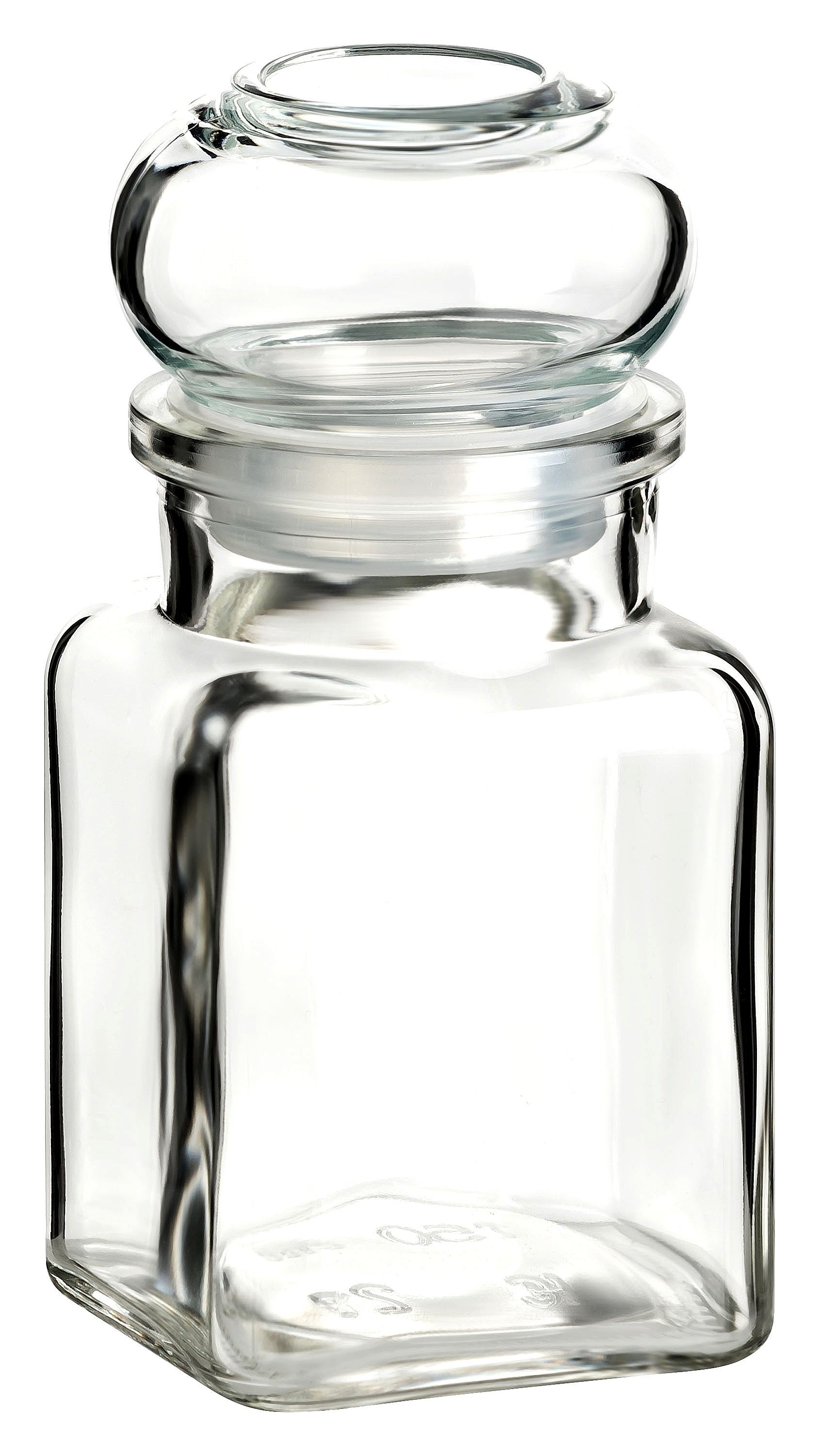 gouveo Vorratsglas Gewürzgläser 150 ml eckig mit Glaskorken - Gläser mit Glasstopfen, (12-tlg) – Bild 2 von 3