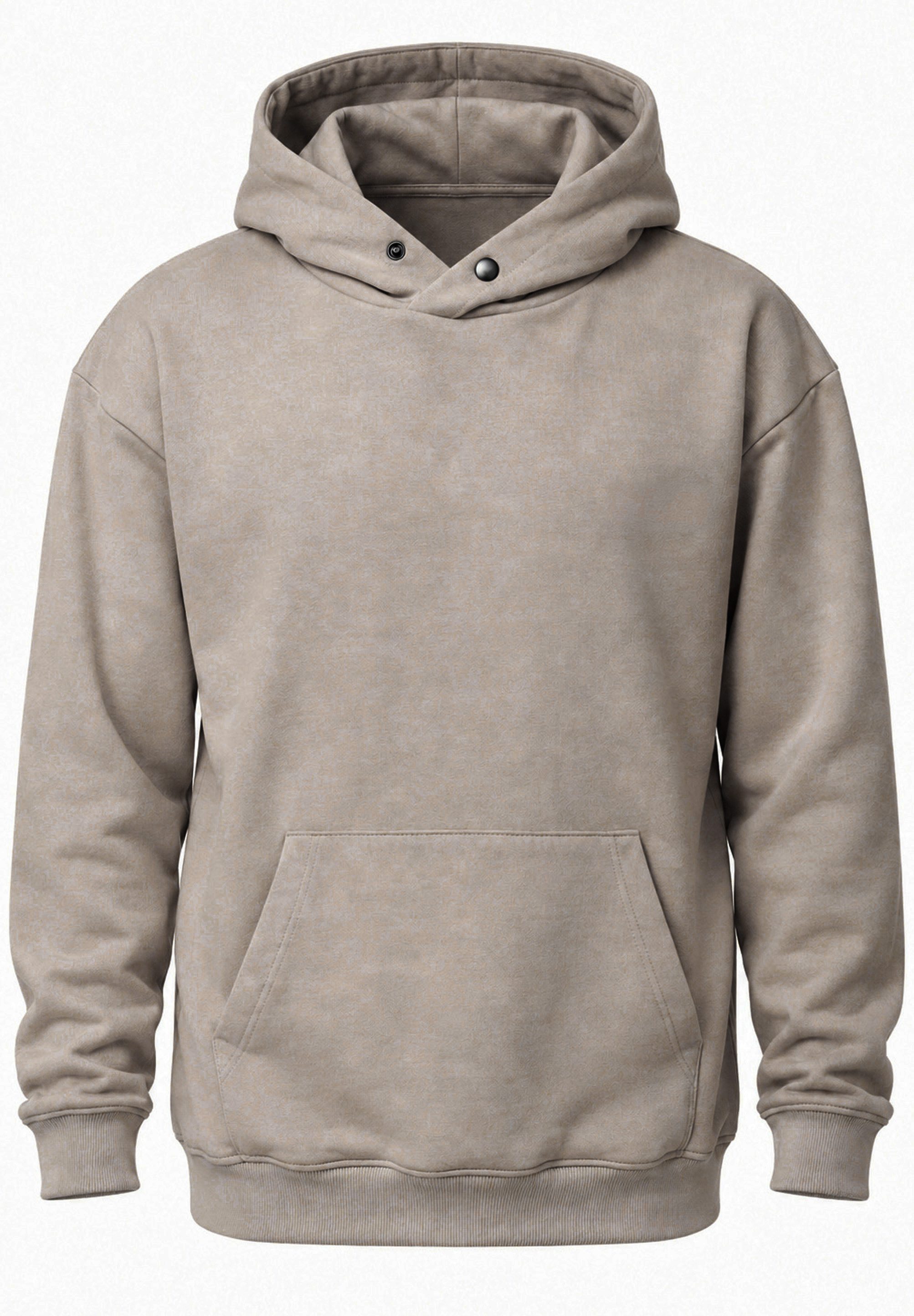 SOULSTAR Hoodie S2OSAN Herren Oversize Kapuzenpullover mit Button Pullover Sweater