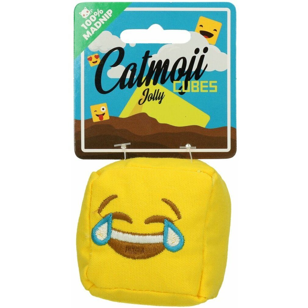 Tierkuscheltier Emoji Cat Cube Jolly (mit MadNip)