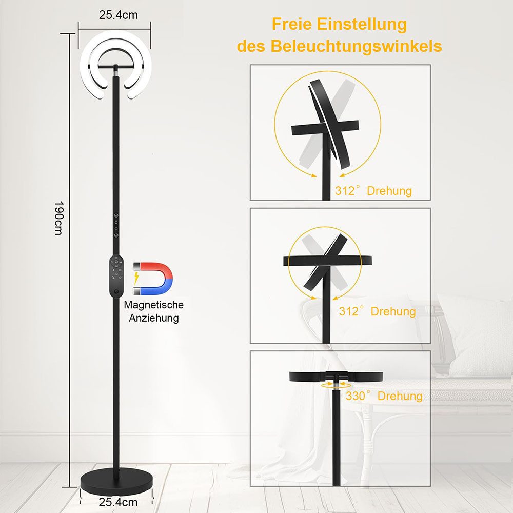 MUPOO Stehlampe LED Stehleuchte 36W Leselampe günstig online kaufen