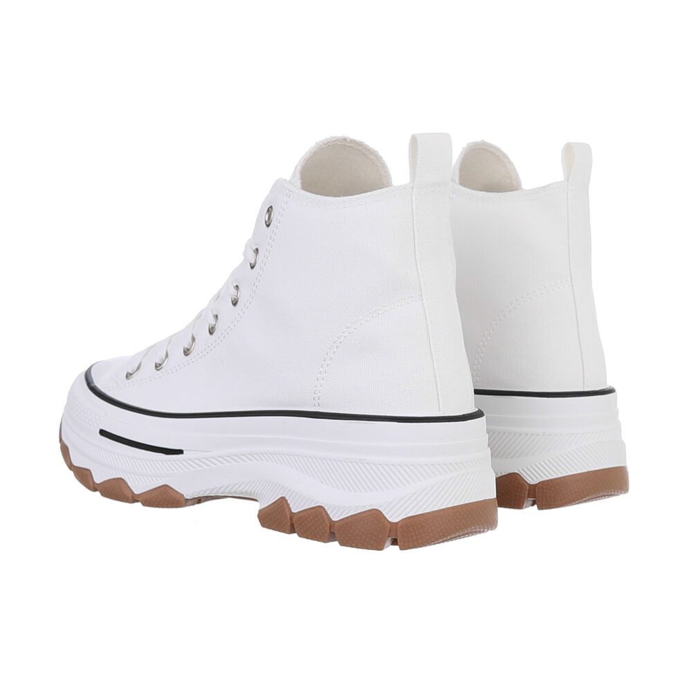 Ital-Design Damen High-Top Freizeit Sneakerboots (86016864) Flach Sneakers High in Weiß