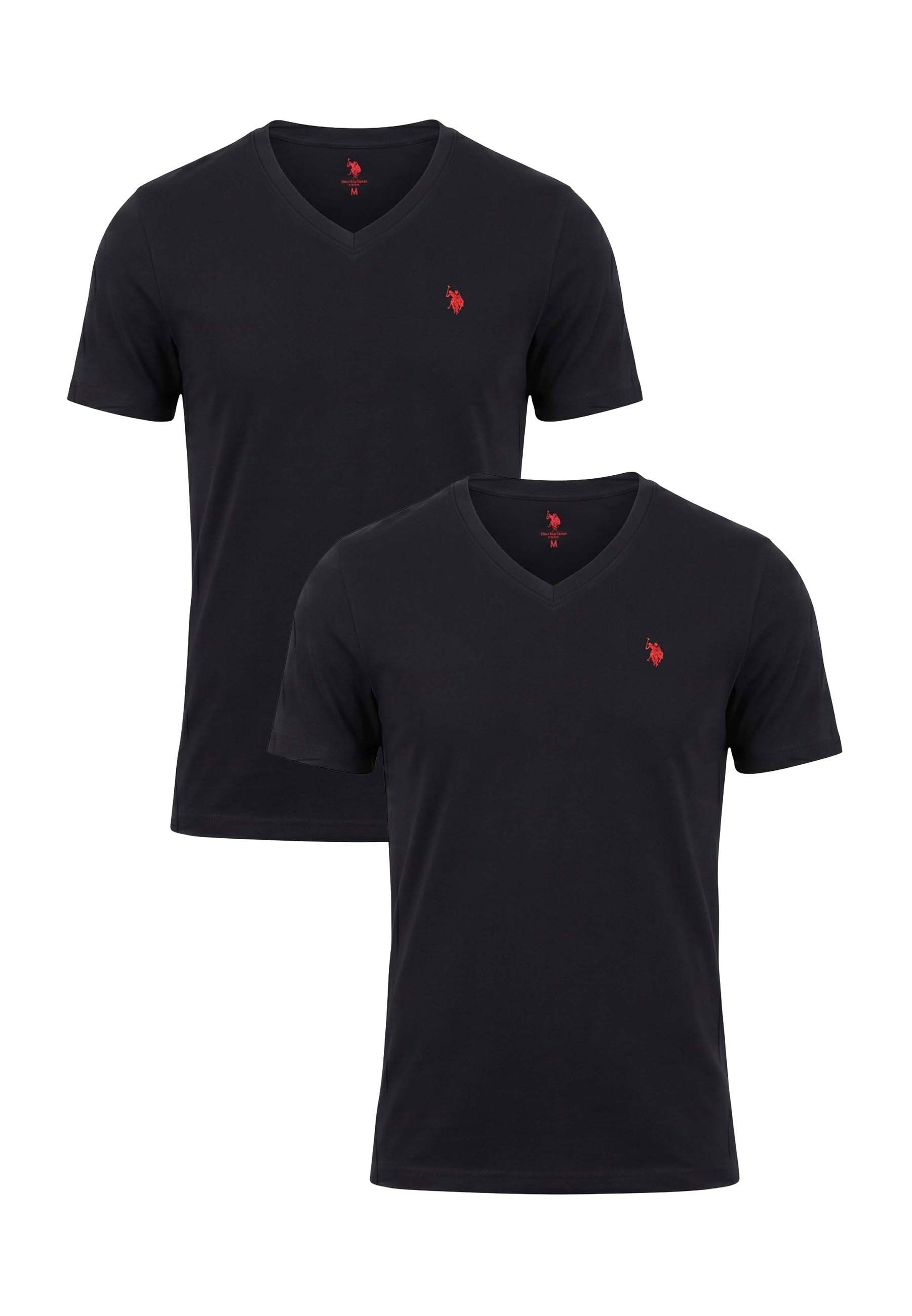 T-Shirt USRiider Herren V-Neck 2er Pack – Baumwollmix Basic