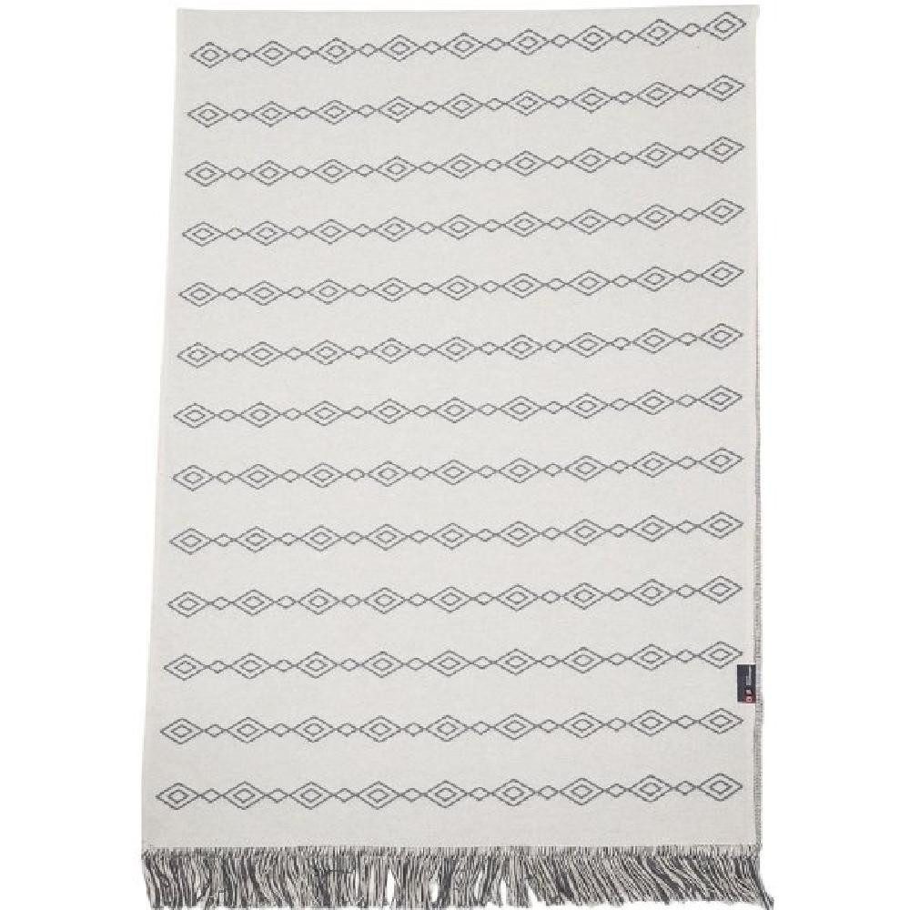 DAVID FUSSENEGGER Teppich Teppichläufer Goliath Rauten mit Fransen Hellgrau