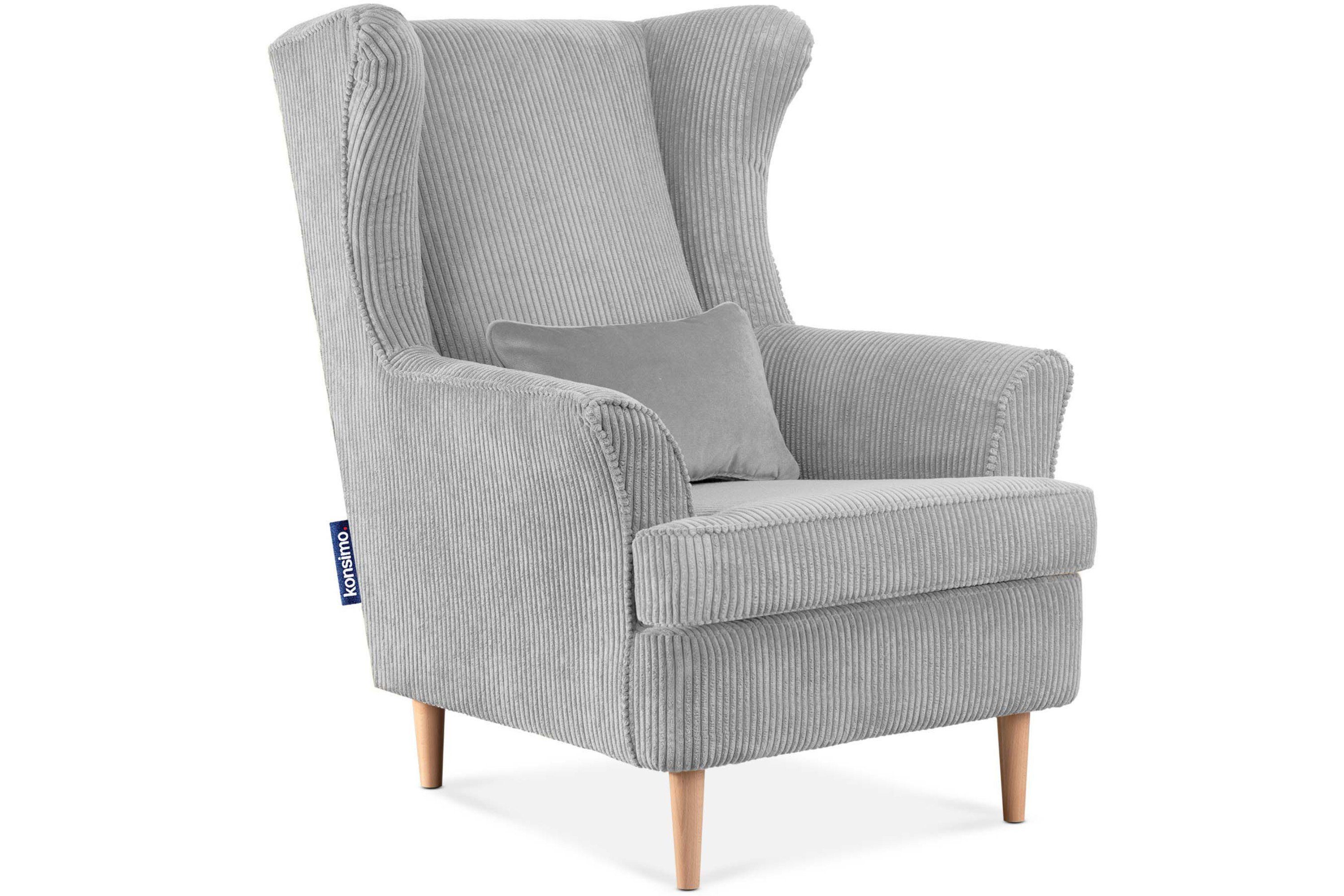 KONSIMO® Ohrensessel STRALIS Sessel, zeitloses Design günstig online kaufen