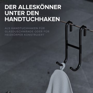 ovimar Handtuchhaken Donna, (Packung, 2-St., 2), aus Edelstahl in Schwarz zur Zum Aufhängen