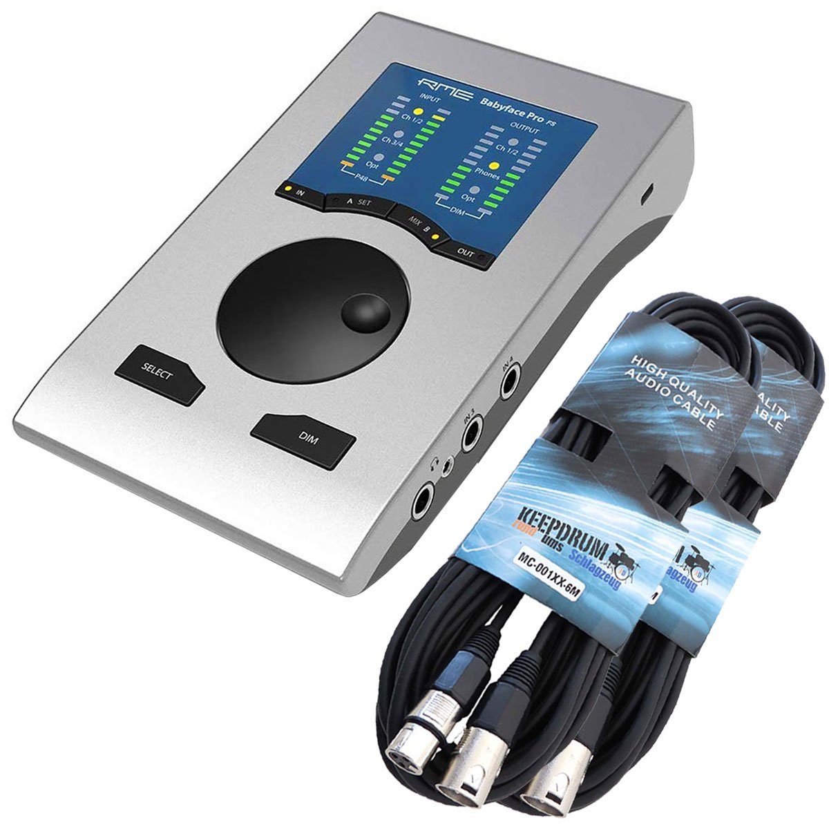 RME Babyface Pro FS l USB Interface mit 2x XLR Kabel Digitales Aufnahmegerät